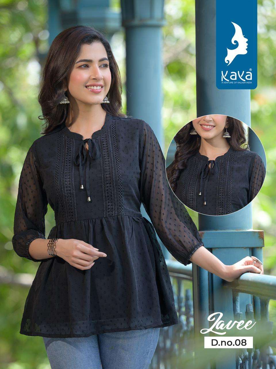 kaya lavee trendy designer short tops online supplier surat