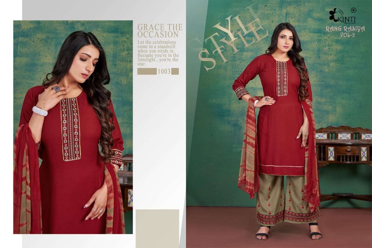 kinti fashion rang rasiya vol-2 101-106 series fancy look designer kurtis catalogue wholesaler surat