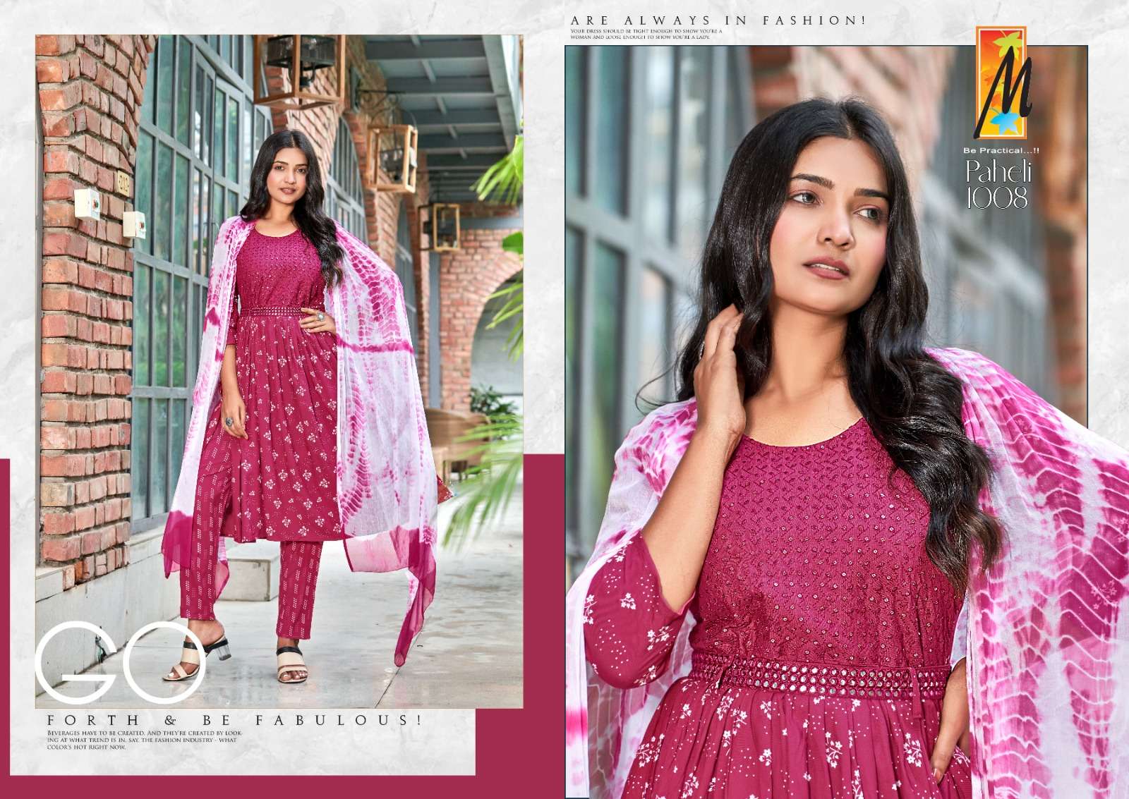 master paheli trendy look nayra cut designer kurtis catalogue online supplier surat