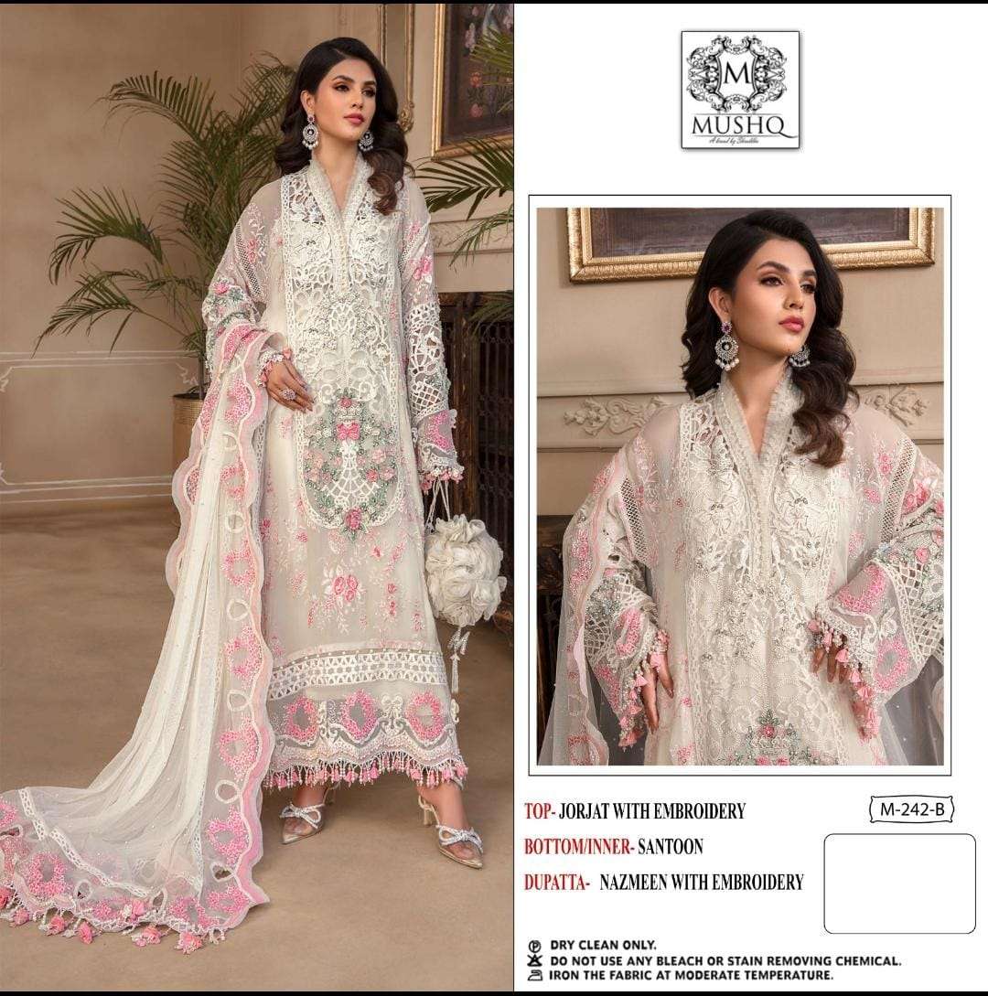 mushq 242 series stylish look designer pakistani salwar suits wholesaler surat