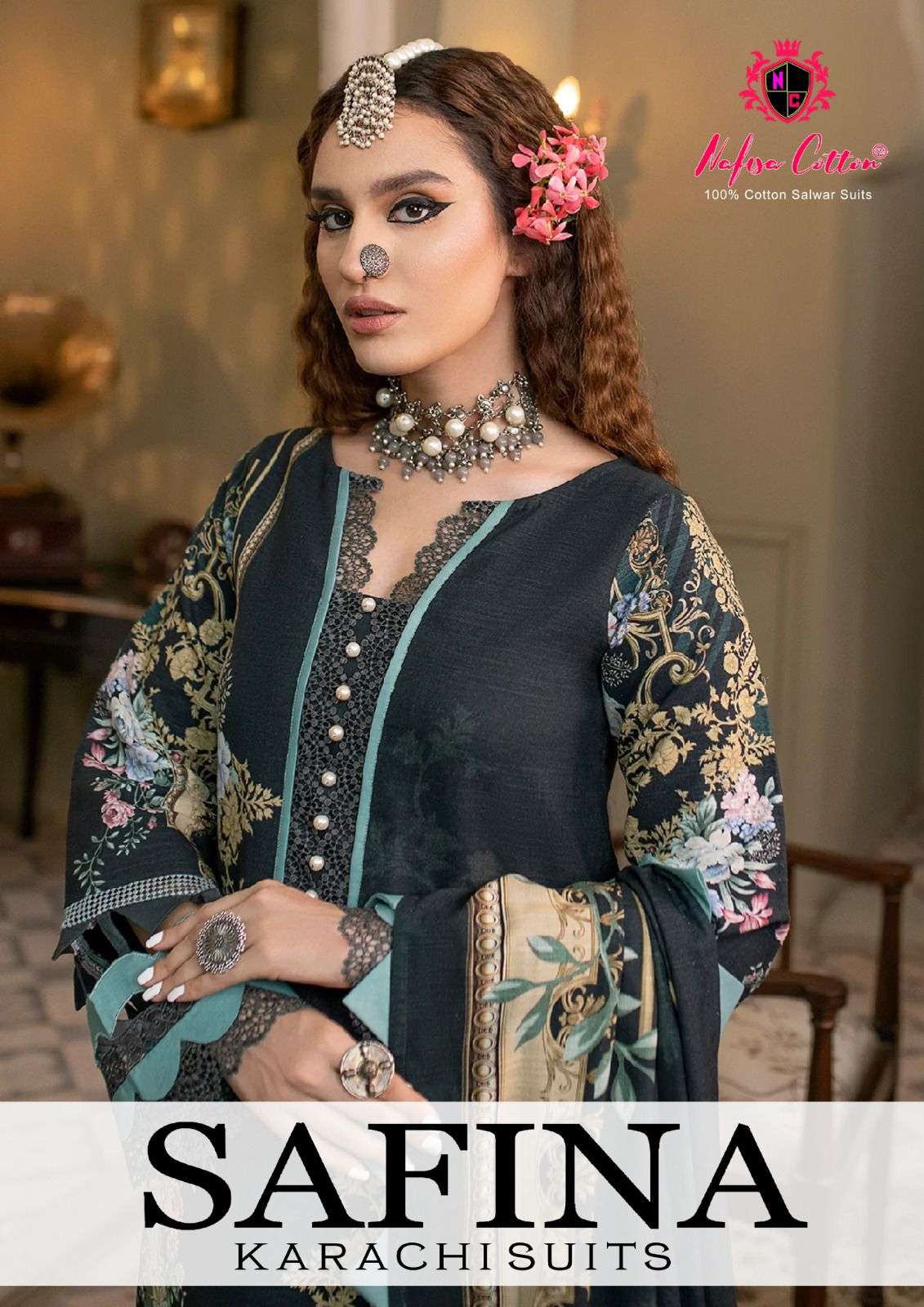 nafisa cotton safina karachi suits 1001-1006 series pakistani salwar kameez catalogue wholesale price surat