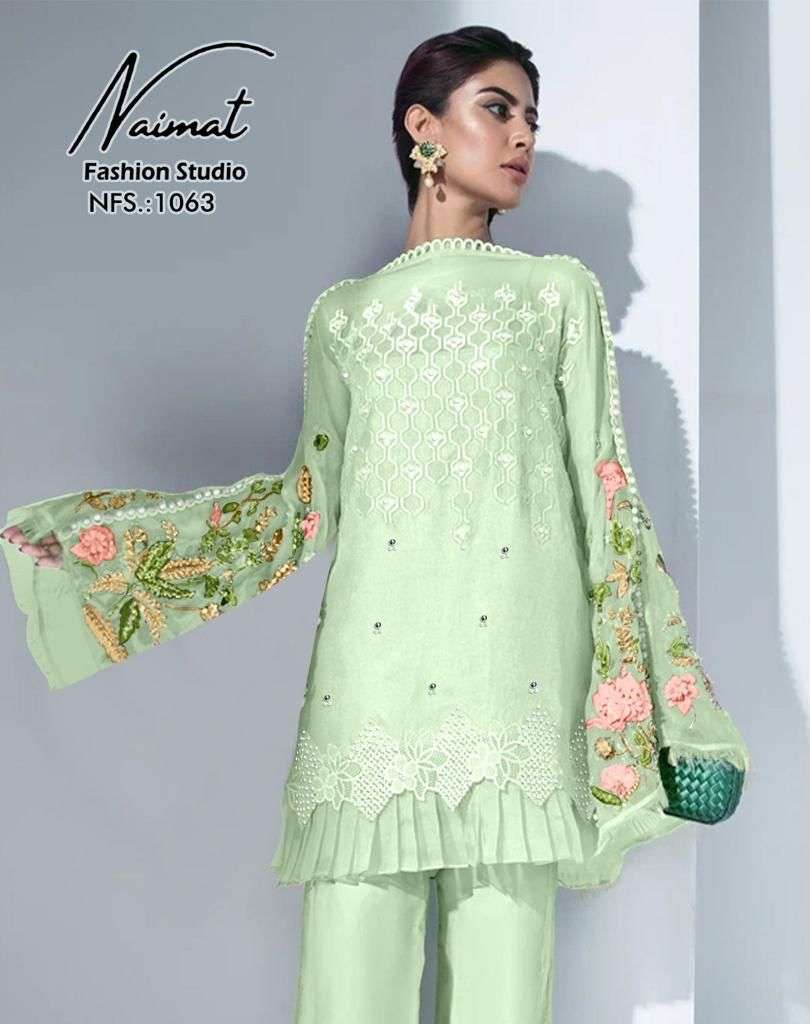 naimat fashion studio 1063 series faux georgette designer pakistani salwar suits online dealer surat