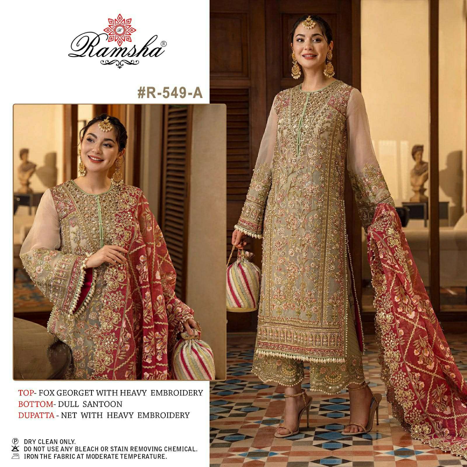 ramsha 549 nx exclusive designer pakistani salwar suits catalogue manufacturer surat