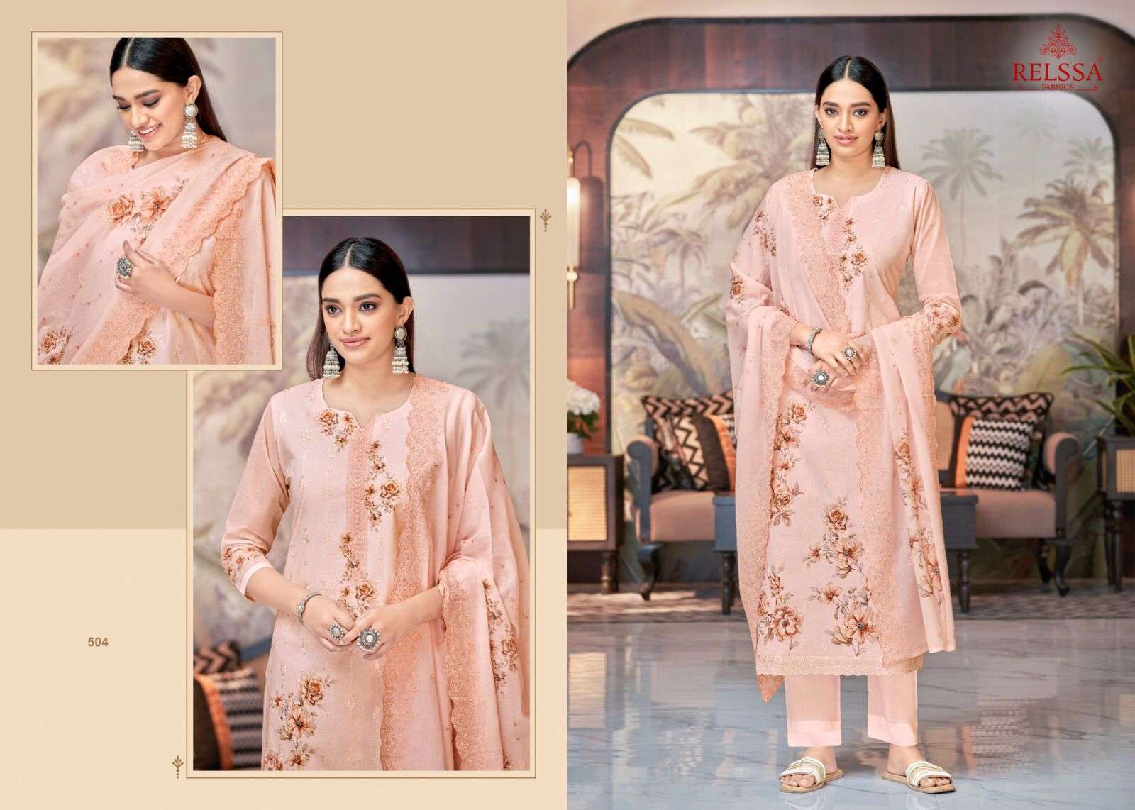 relssa siyaa 501-506 series trendy designer salwar kameez catalogue manufacturer surat