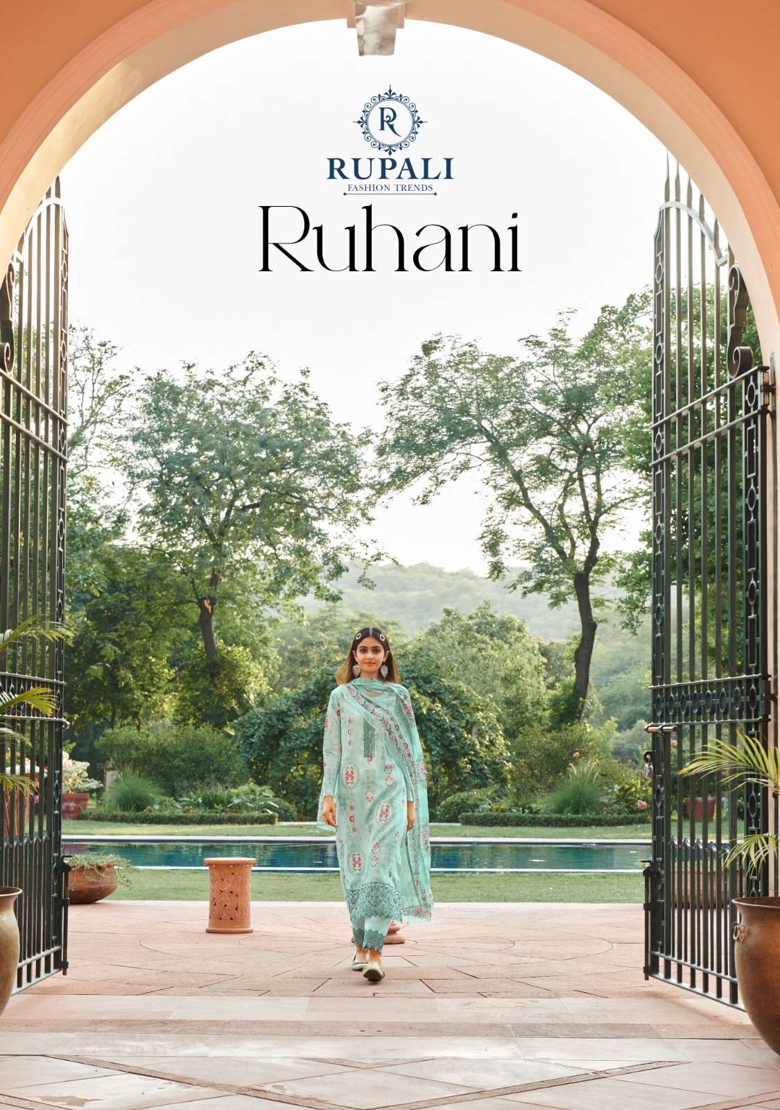 rupali fashion ruhani 1001-1004 series indian designer salwar kameez catalogue wholesaler surat
