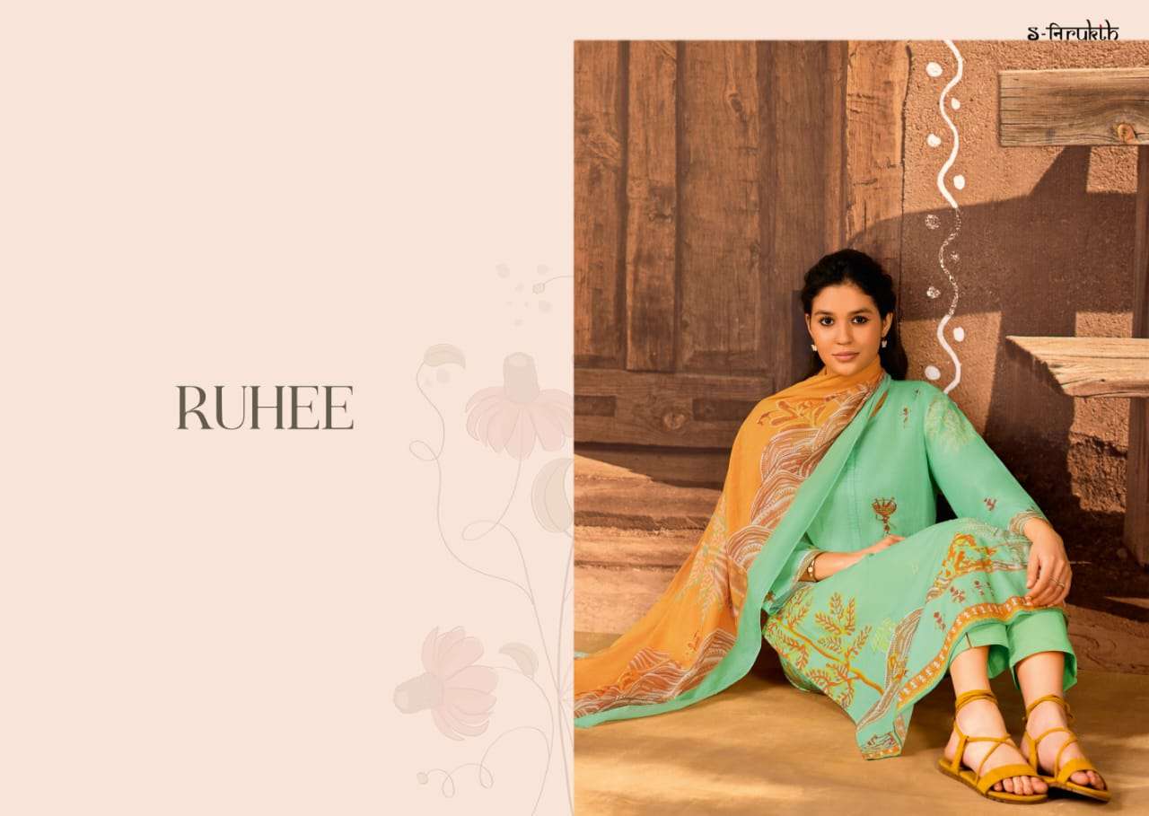 s-nirukth ruhee cotton designer salwar suits catalogue wholesale price surat