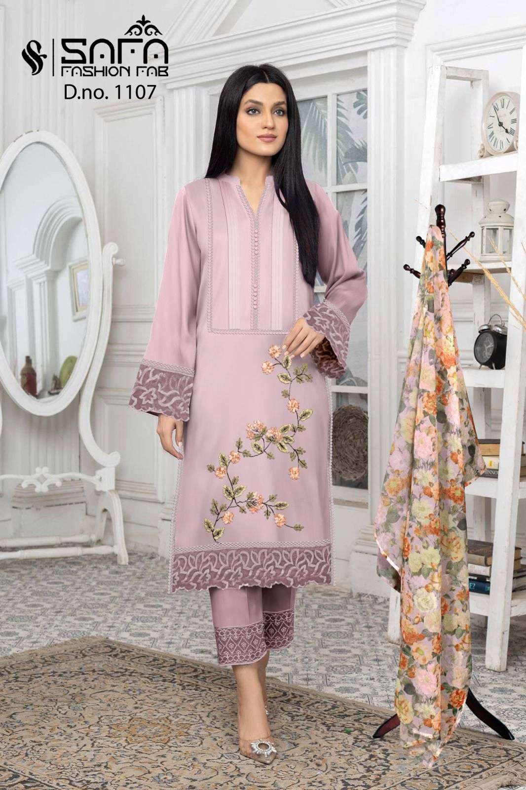 safa fashion 1107 series stylish designer pakistani salwar suits online dealer surat