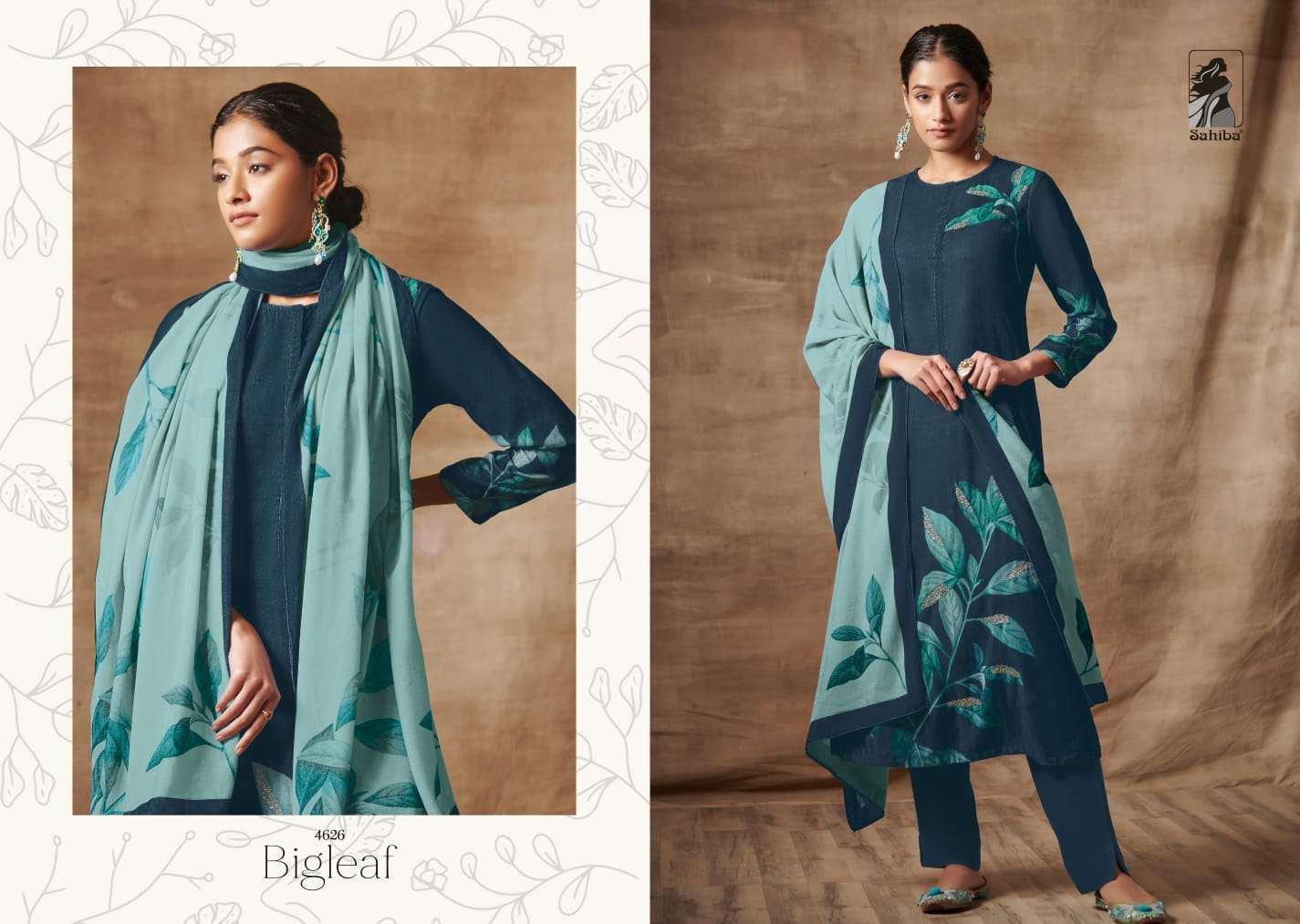 sahiba bigleaf pure cotton lawn designer salwar kameez catalogue wholesale price surat