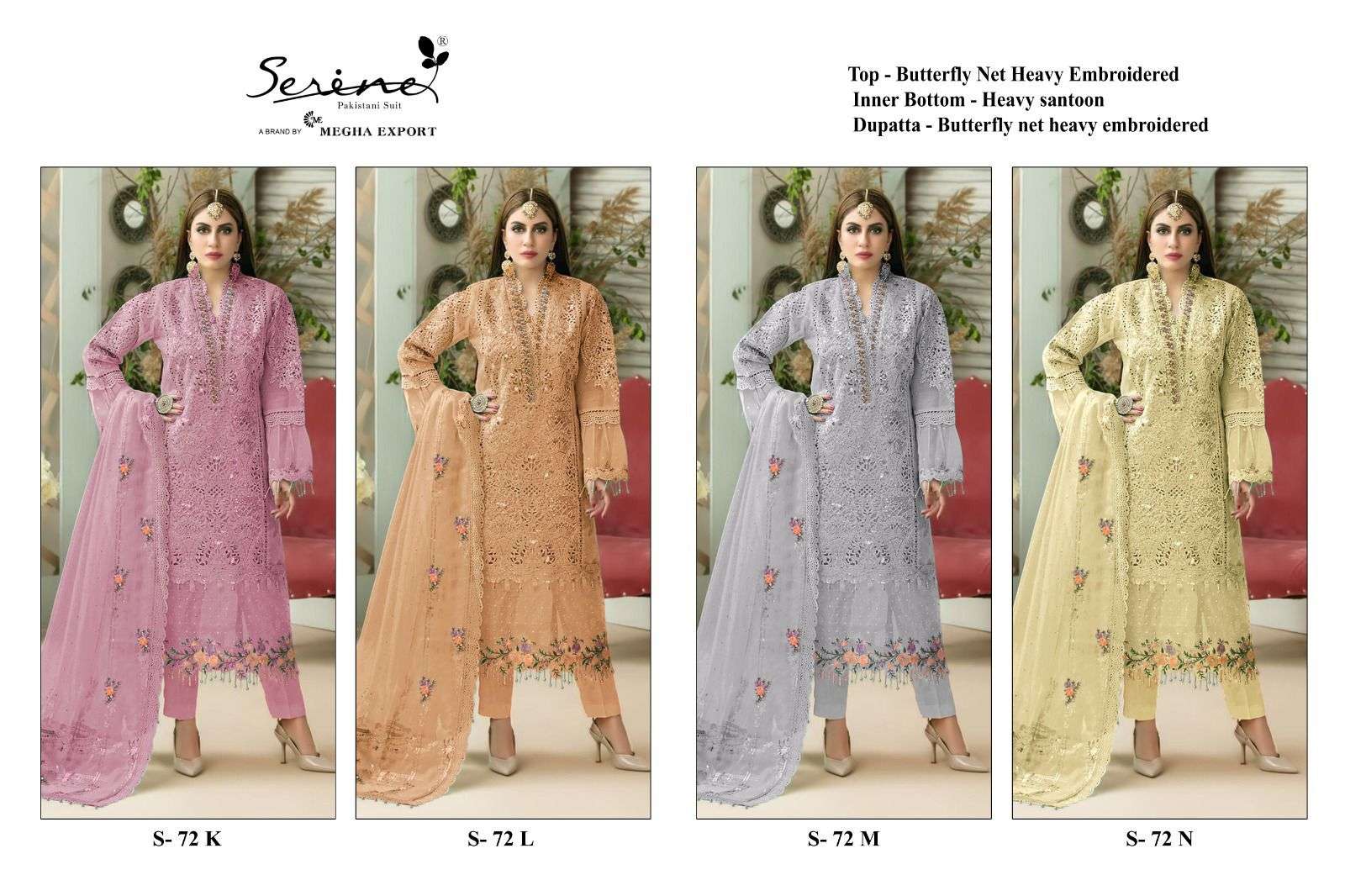 serine 72 new design exclusive designer pakistani salwar suits manufacturer surat