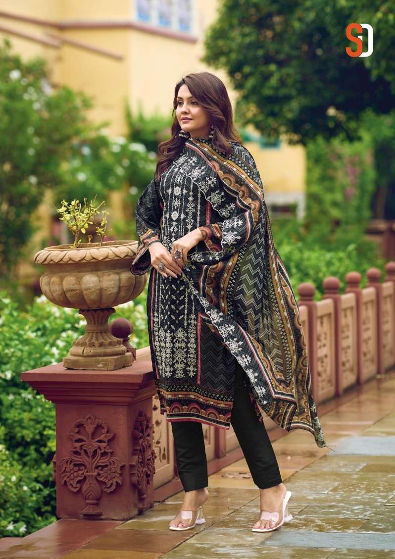 shraddha designer bin saeed vol-4 40001-40004 series lawn cotton designer salwar suits wholesale price surat