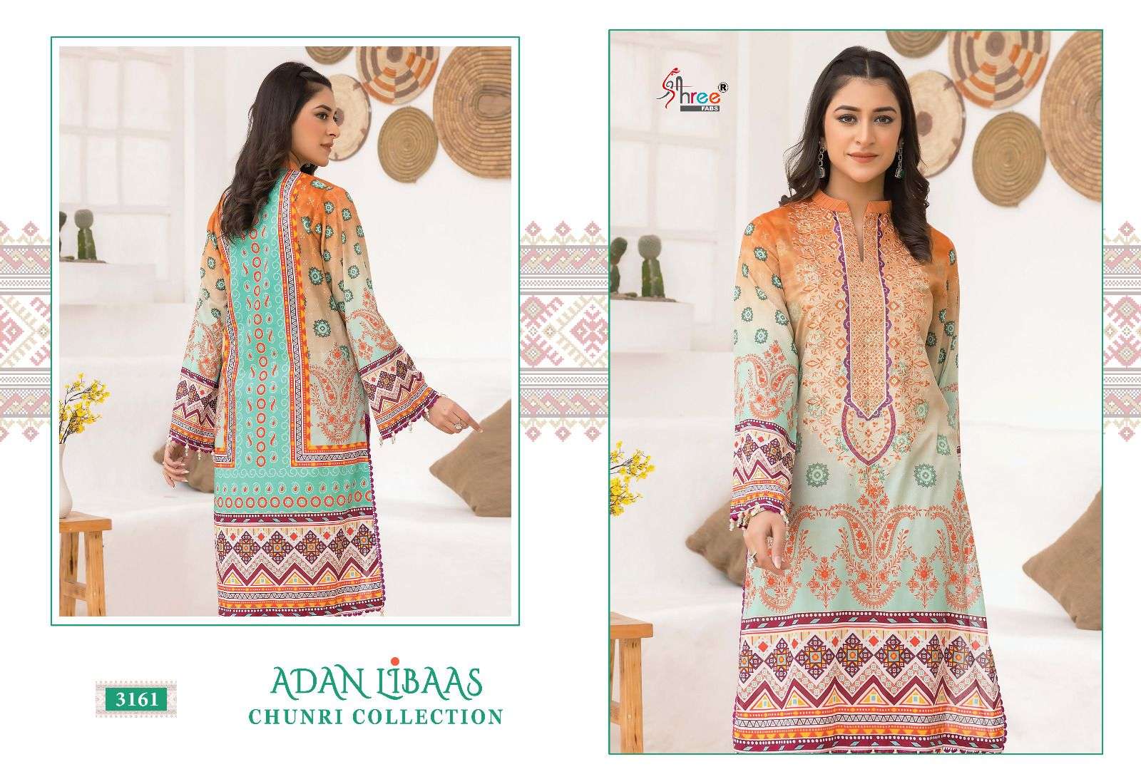 shree fabs adan libas 3160-3165 series trendy designer pakistani salwar suits collection 2023