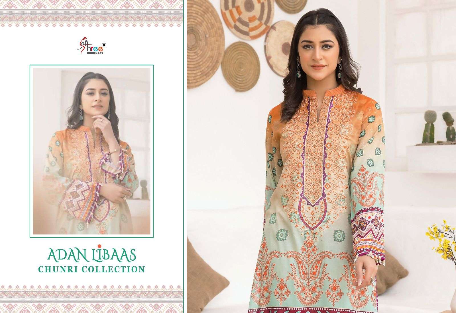 shree fabs adan libas 3160-3165 series unstitched designer pakistani salwar suits design 2023