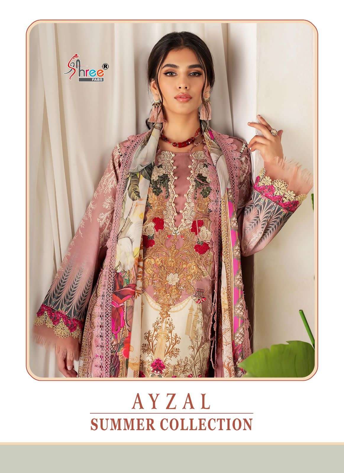 shree fabs ayzal 3146-3151 series exclusive designer pakistani salwar suits catalogue manufacturer surat