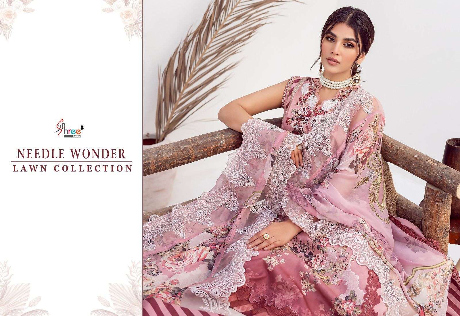 shree fabs needle wonder 3096-3103 series unstitched designer pakistani salwar suits collection 2023