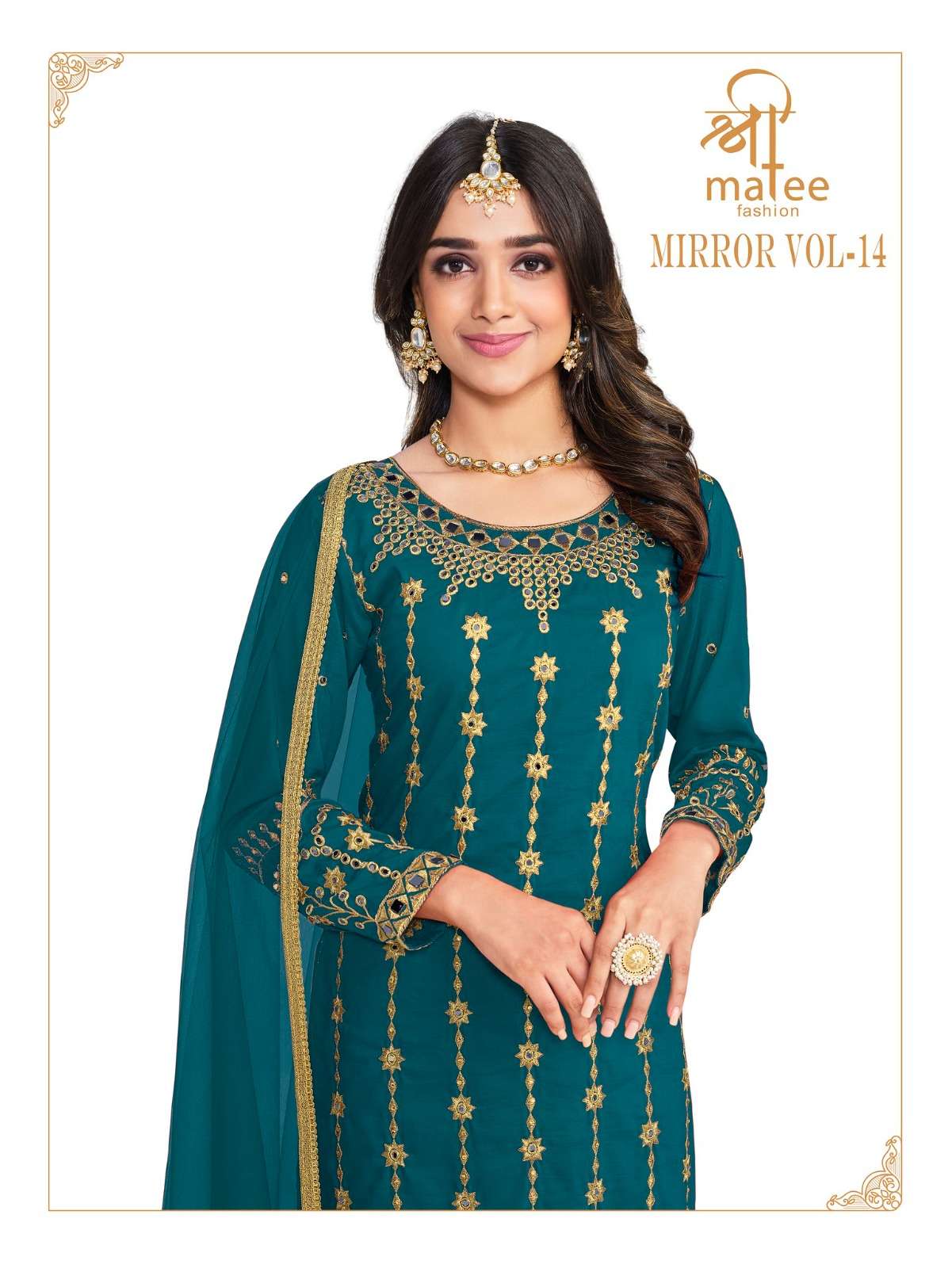 shreematee fashion mirror vol-14 173 series party wear designer salwar suits catalogue manufacturer surat