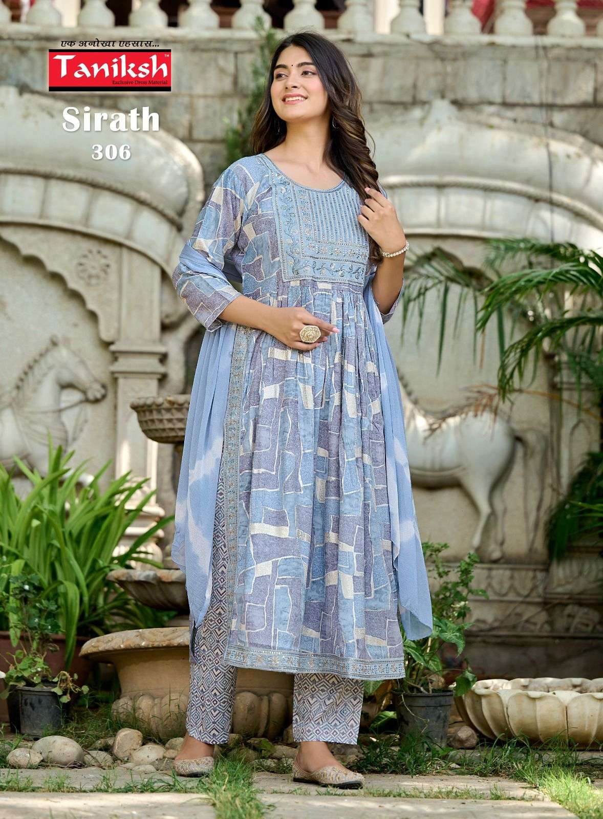 taniksh sirath vol-3 301-308 series readymade designer dress catalogue online price surat