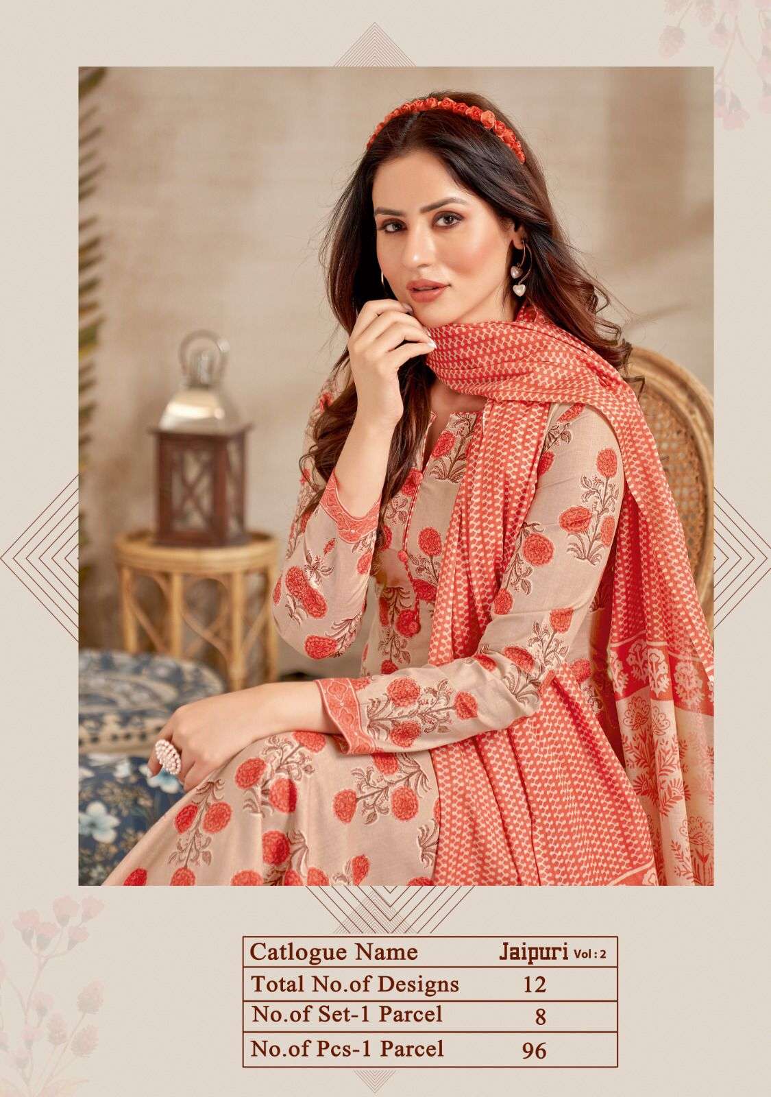 tarika creation jaipuri vol-2 4701-4712 series pure cotton designer salwar suits catalogue wholesale price surat