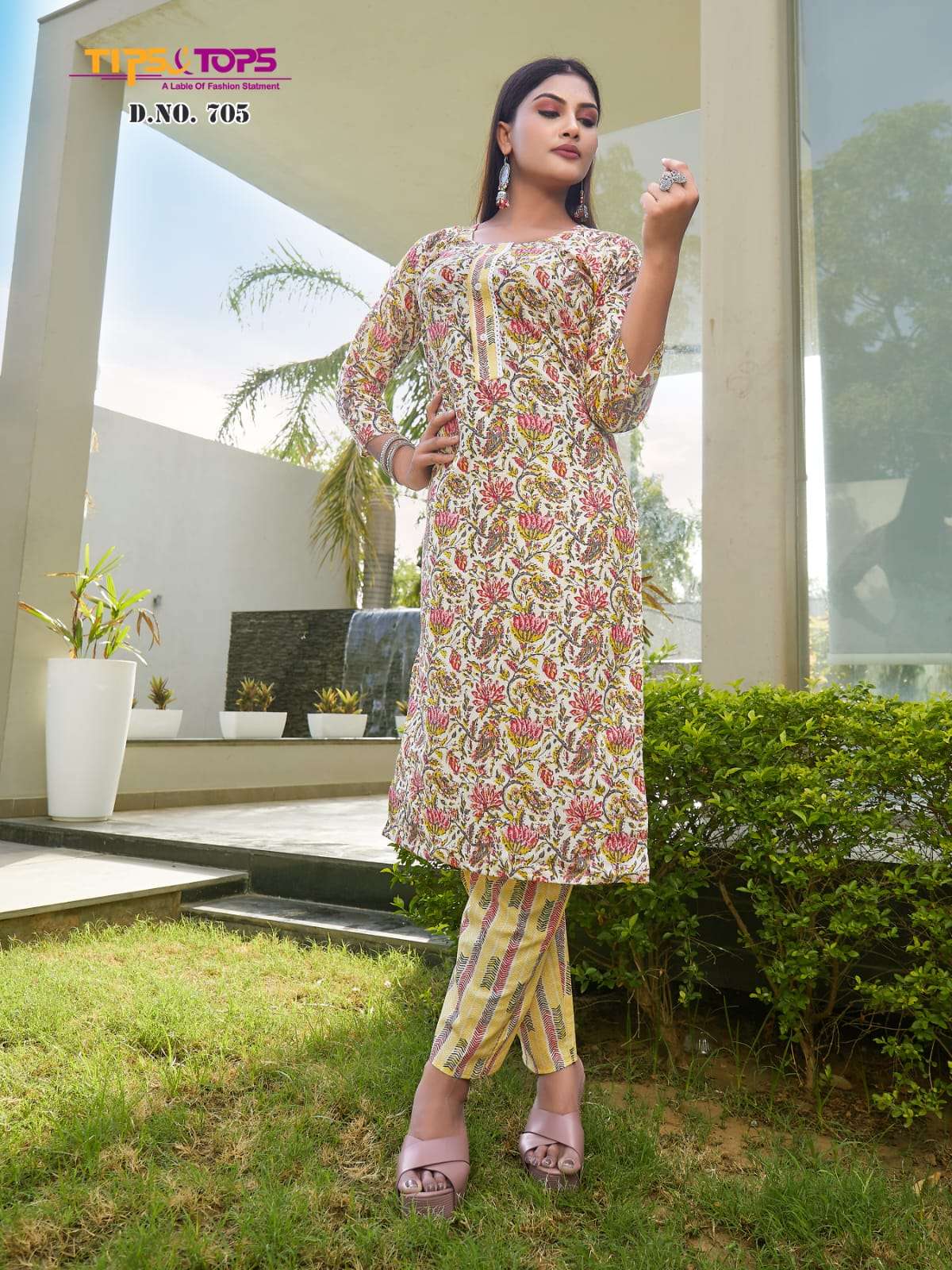 tips and tops cotton candy vol-7 summer special fancy kurti with bottom catalogue collection 2023