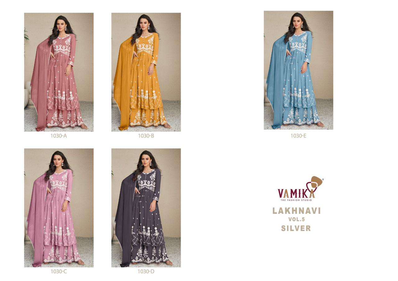vamika lakhnavi vol-5 silver 1030 series trendy designer kurtis catalogue design  2023