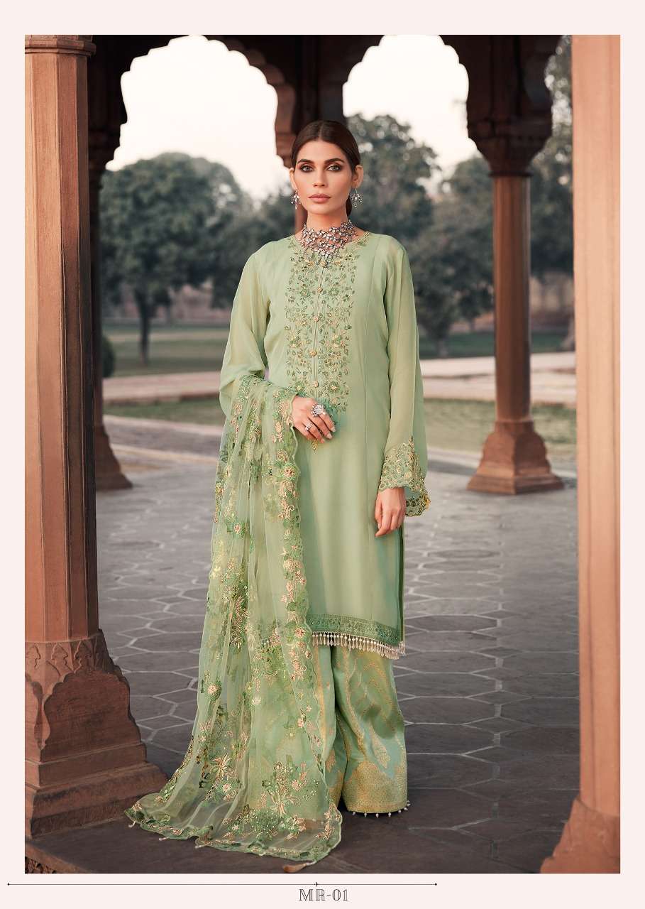 varsha fashion mehraam 01-04 series exclusive designer top bottom with dupatta catalogue wholesaler surat 