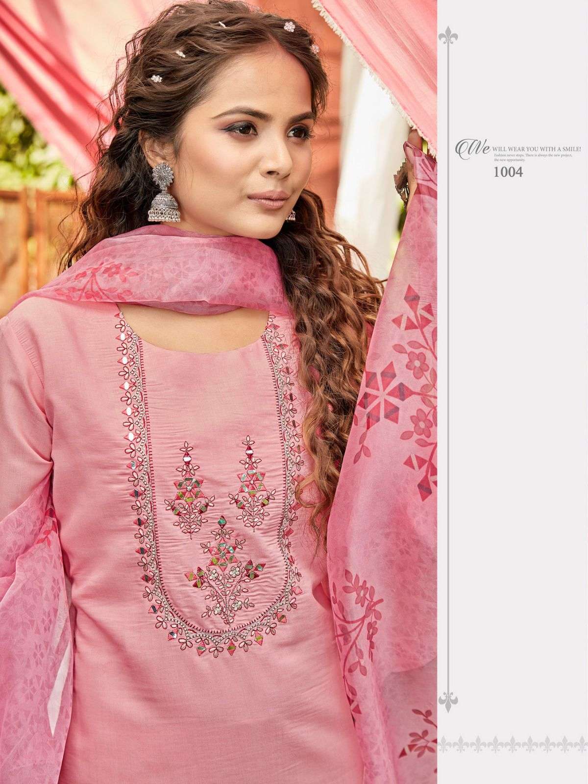 vitara fashion rangat 1001-1004 series viscose fabric designer kurtis catalogue online dealer surat