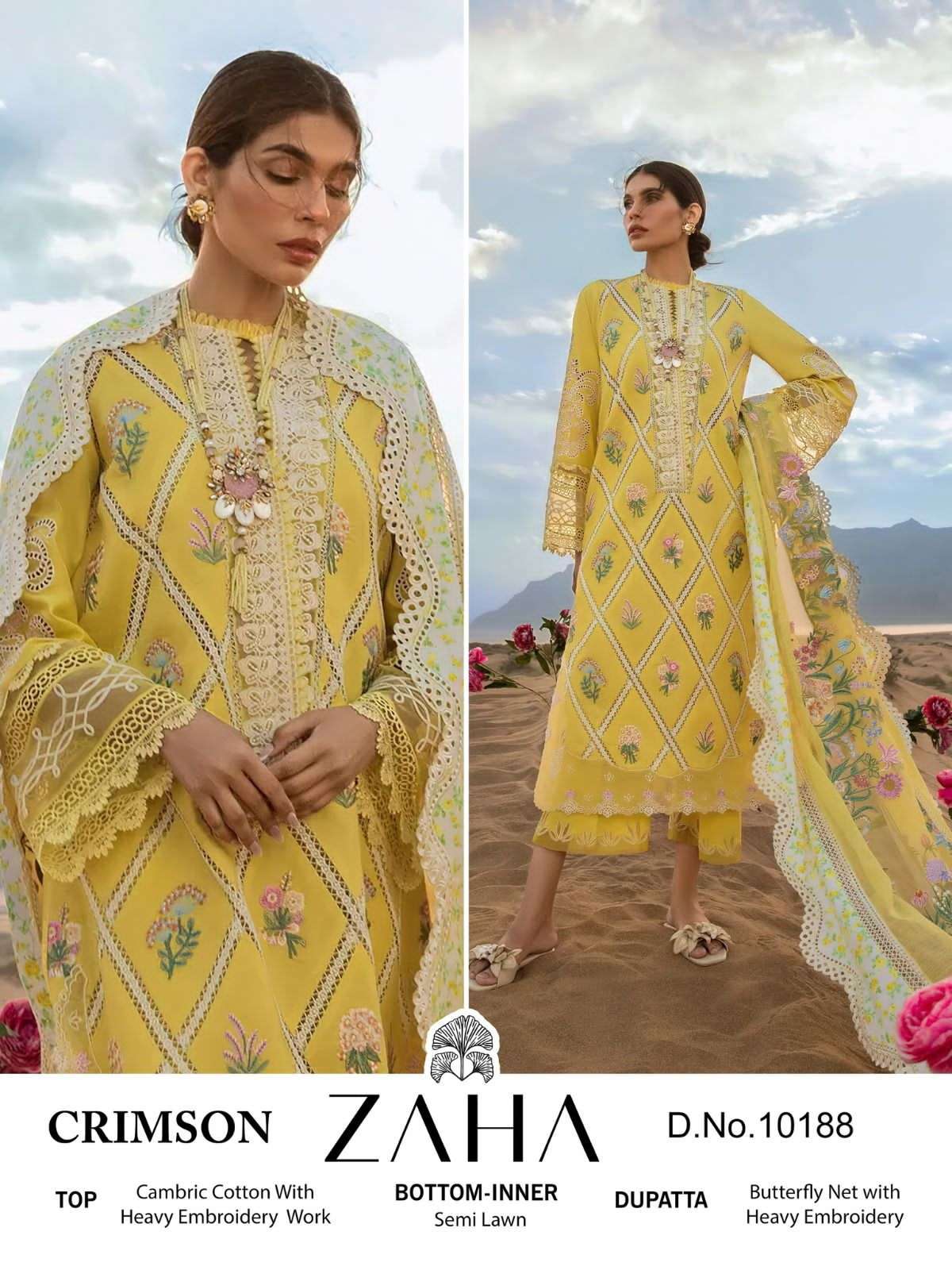 zaha crimson 10188-10191 series stylish look designer pakistani salwar suits catalogue design 2023