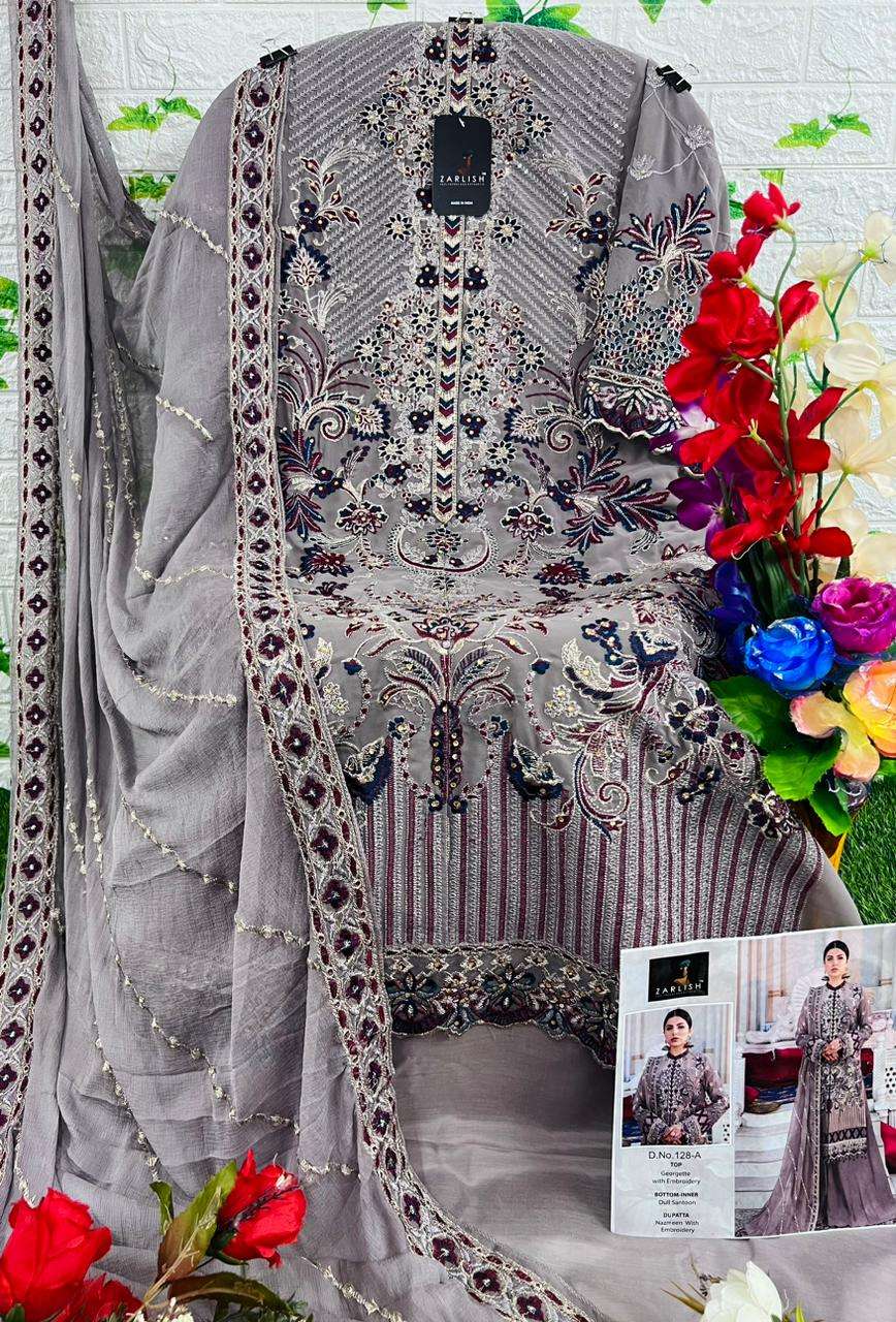 zarlish 128 series georgette designer pakistani salwar suits wholesale price surat