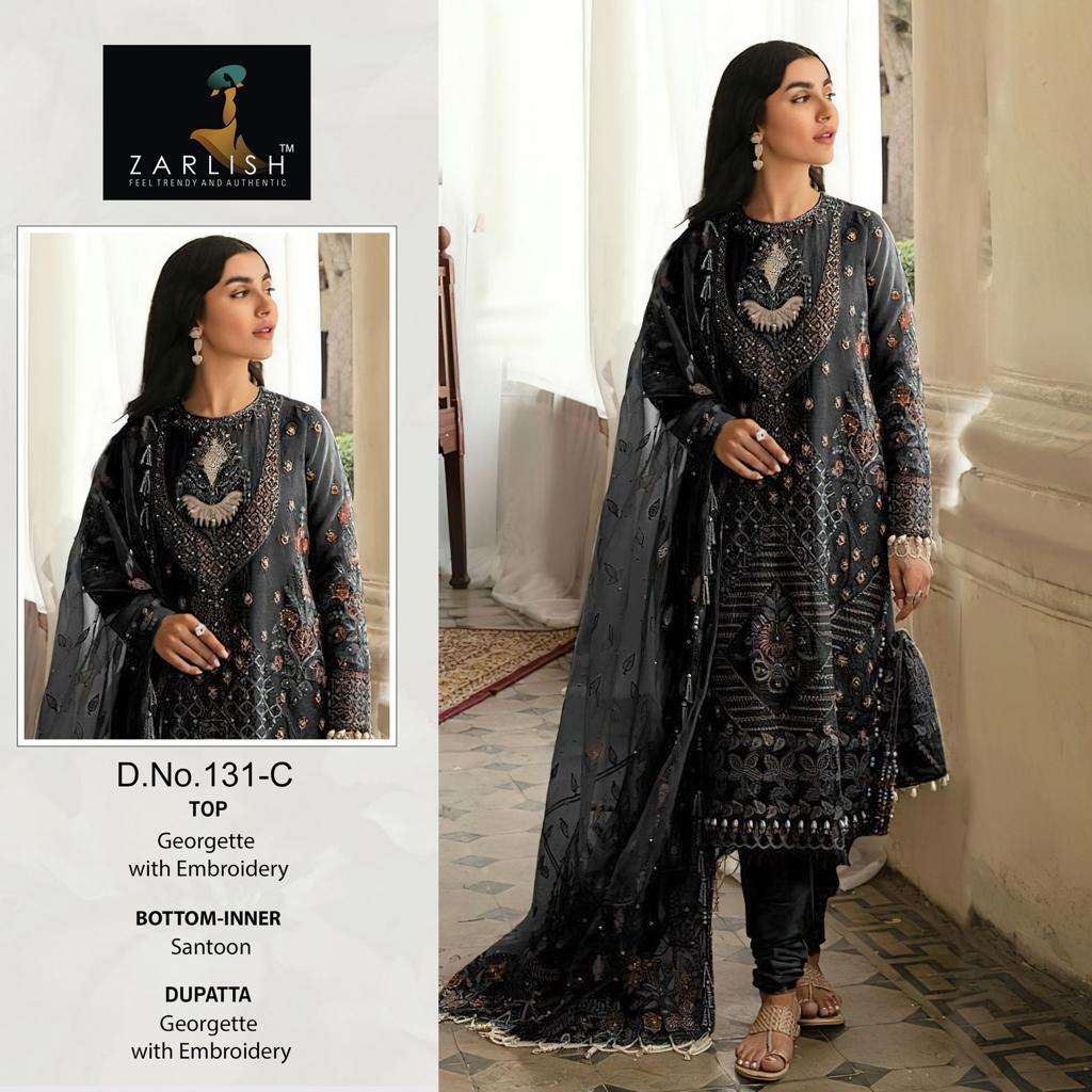 zarlish 131 series georgette designer pakistani salwar suits manufacturer surat