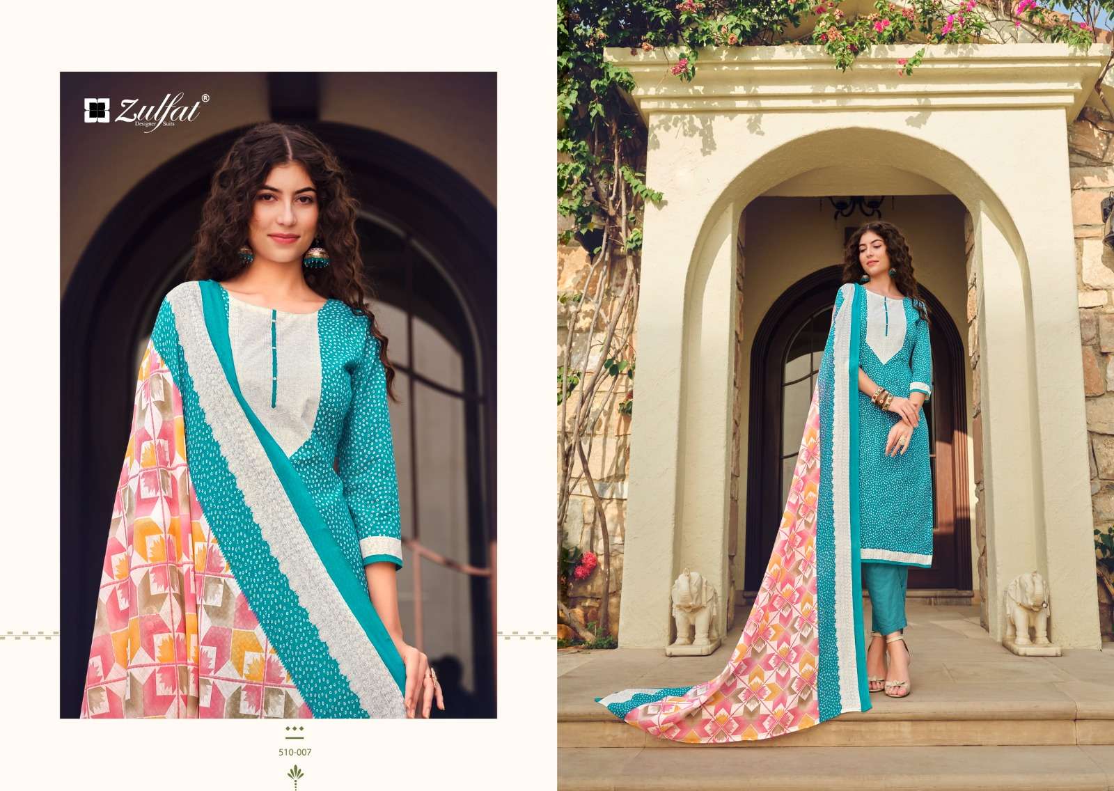 zulfat designer suits isabella pure cotton designer salwar kameez catalogue surat