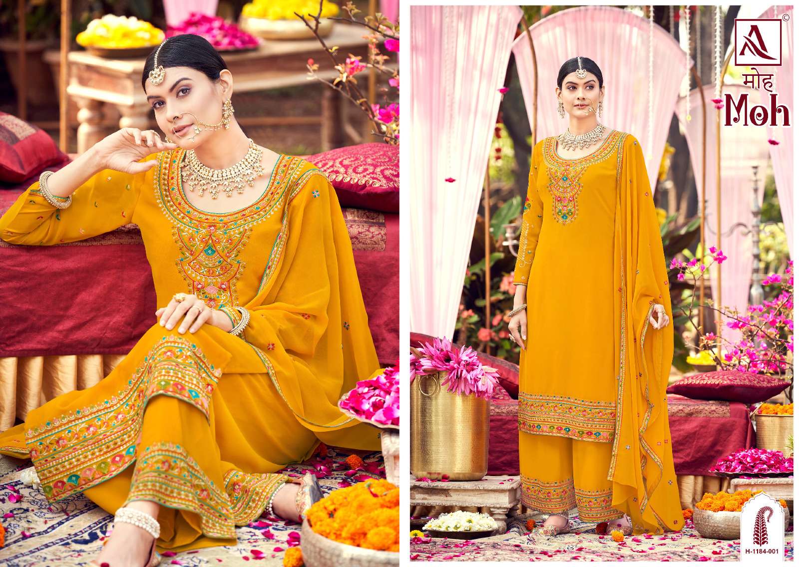 alok suit moh edition vol-2 stylish look designer salwar suits online wholesale price surat