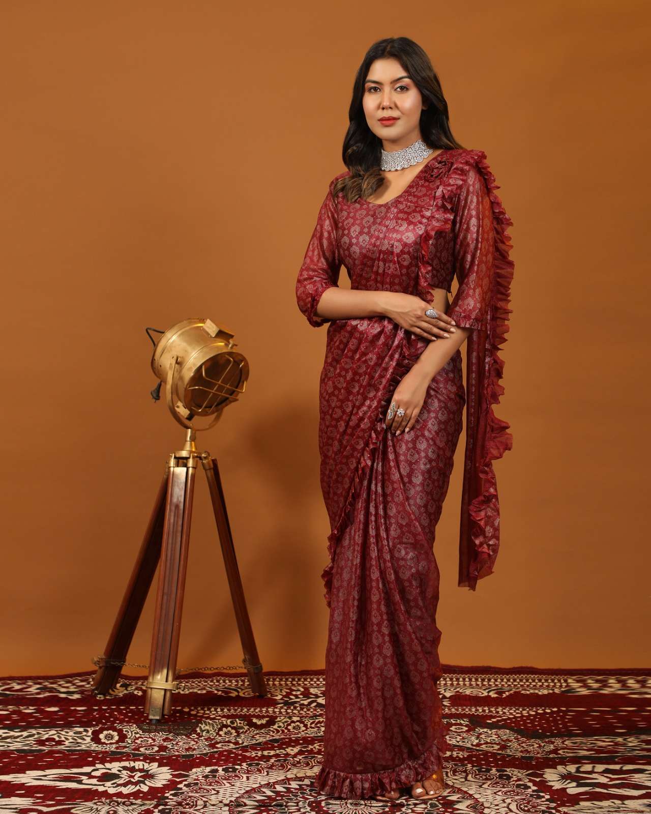 amoha trendz 101012 series party wear designer saree ready to wear saree wholesaler surat