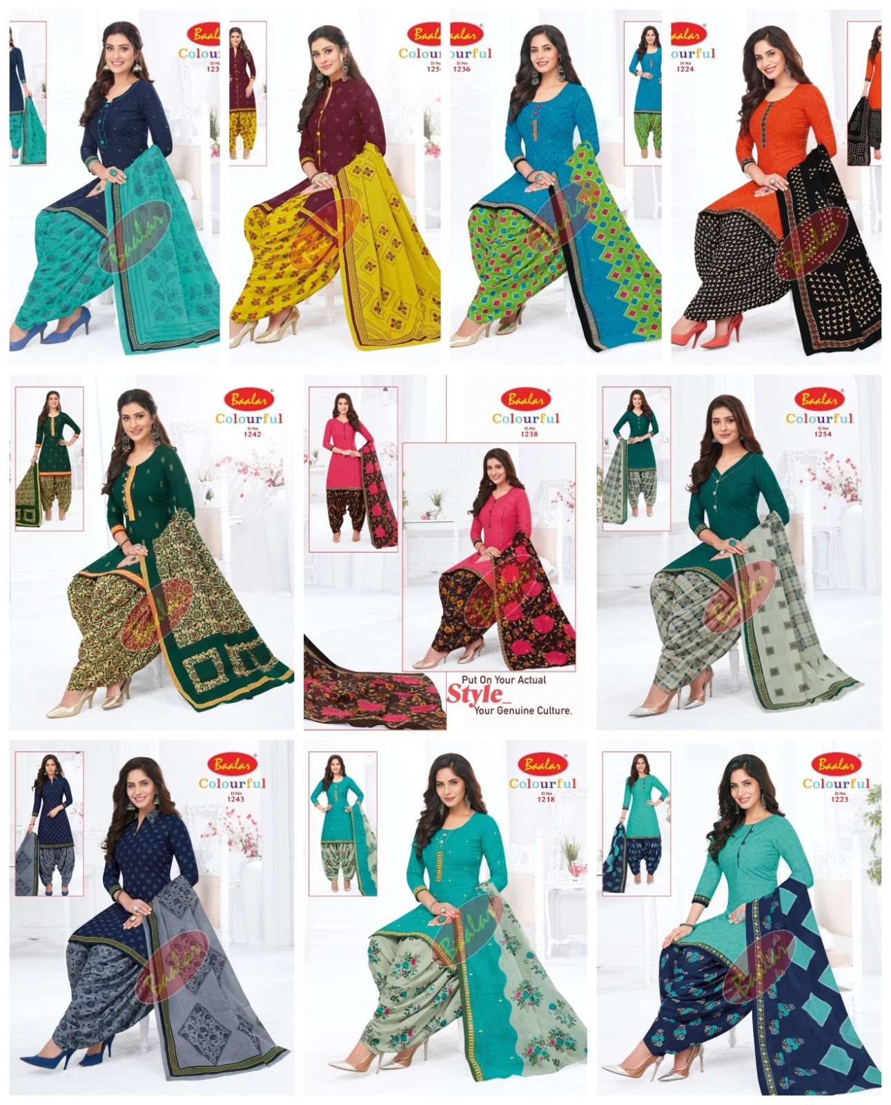 baalar colourful vol-12 hit list wholesale cotton kurtis dealers in surat