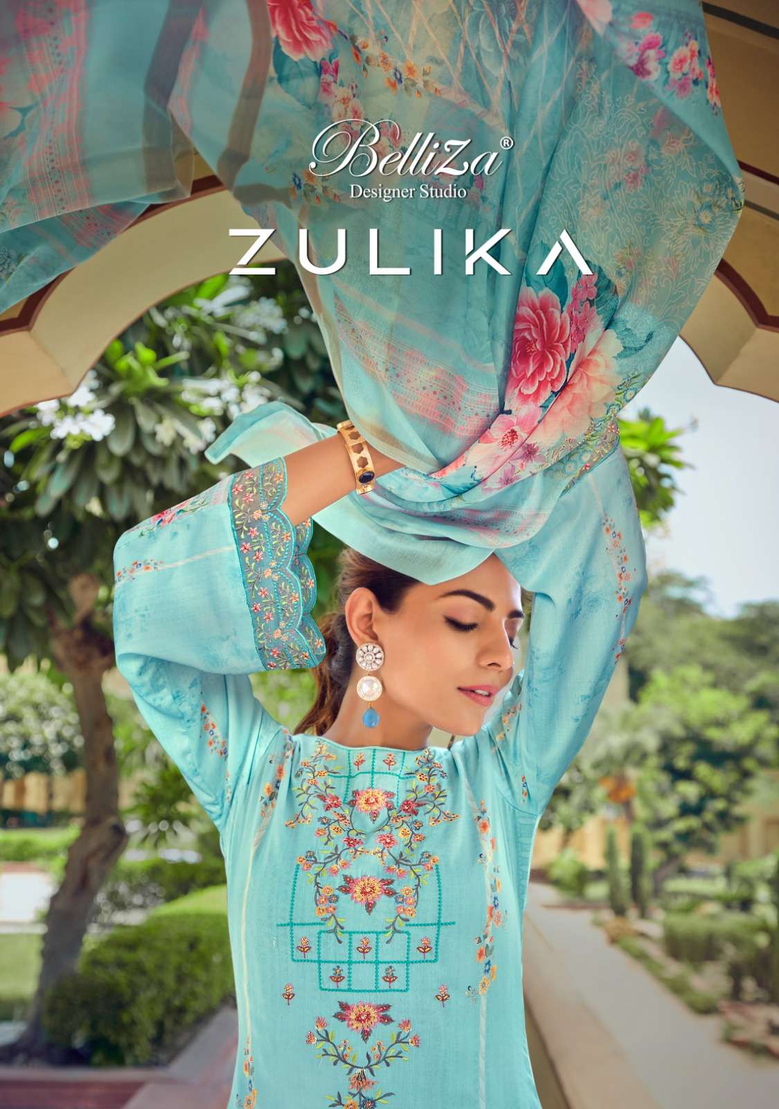 belliza designer studio zulika fancy designer dress material catalogue wholesale surat