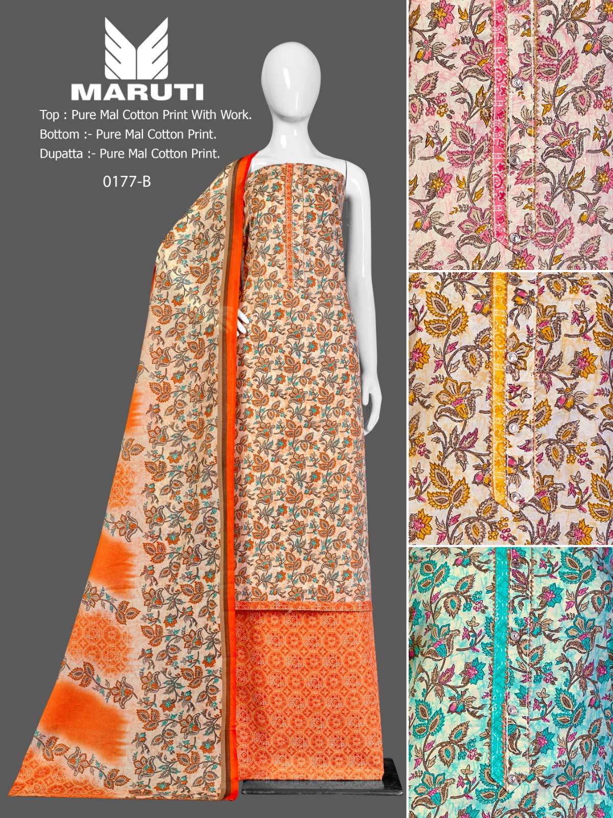 bipson prints maruti 177 series unstich designer dress material catalogue surat