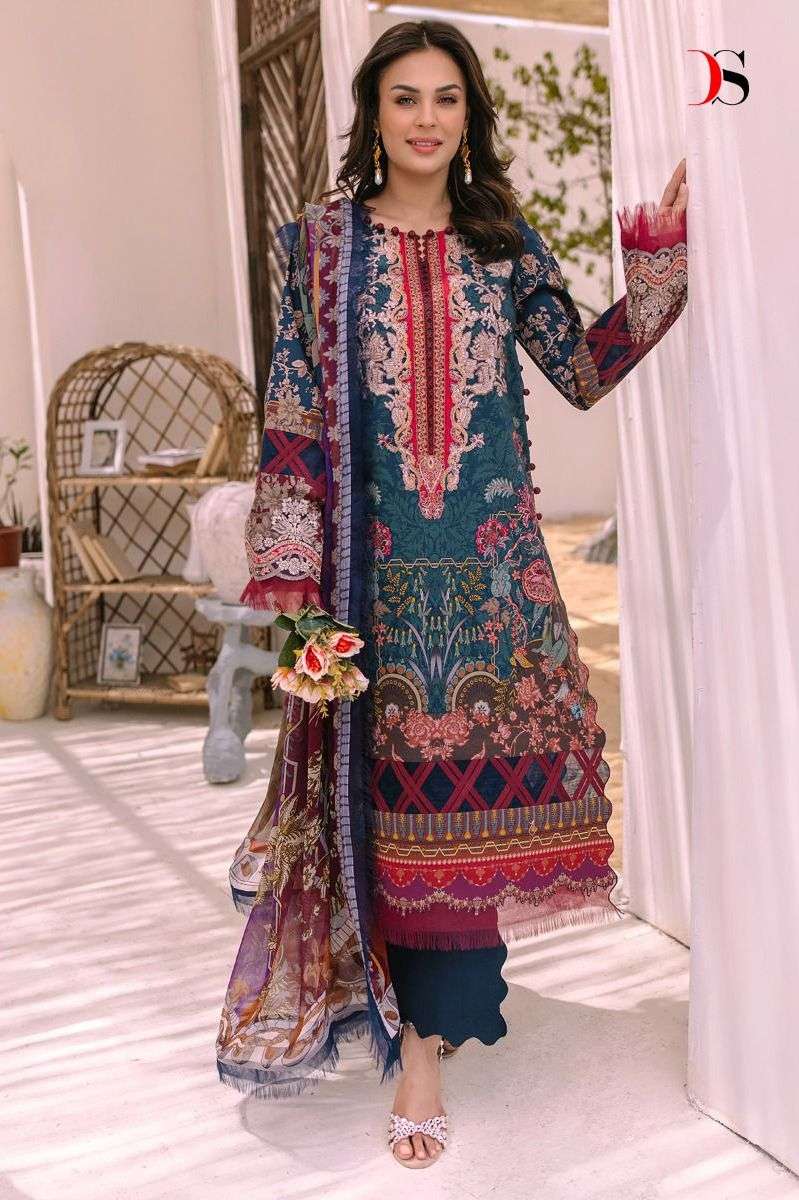 deepsy suits firdous bliss lawn-23 3341-3348 series unstitched designer pakistani salwar suits catalogue online market surat