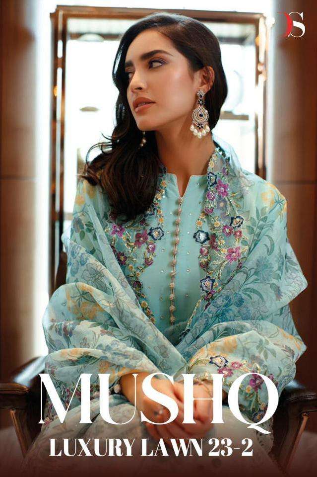 deepsy suits mushq luxury lawn 23 vol-2 3221-3226 series latest designer pakistani salwar suits catalogue surat