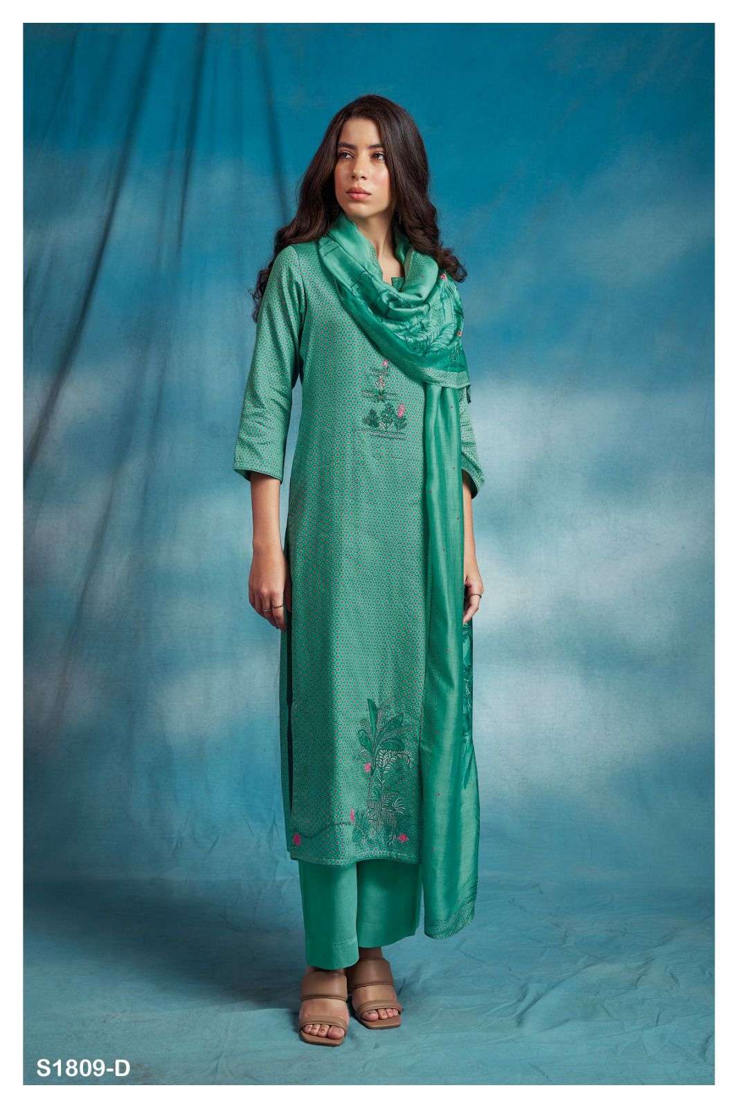 ganga hemal 1809 series premium cotton silk designer salwar kameez catalogue wholeasle price surat