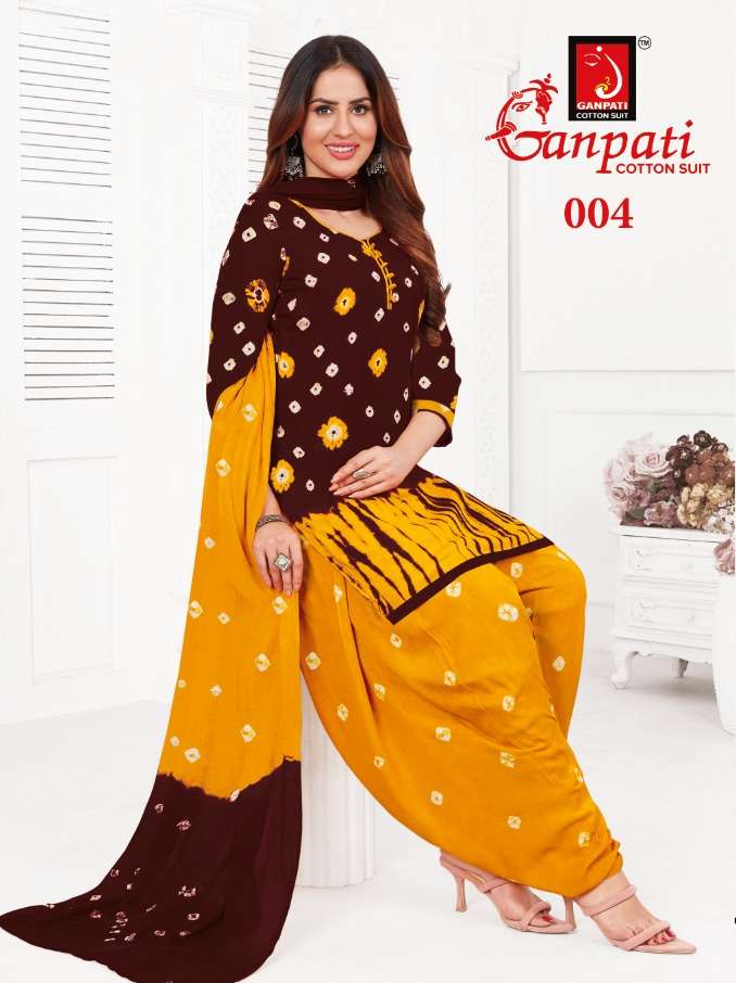 ganpati cotton suit shibori special exclusive designer dress materials catalogue wholesale price surat