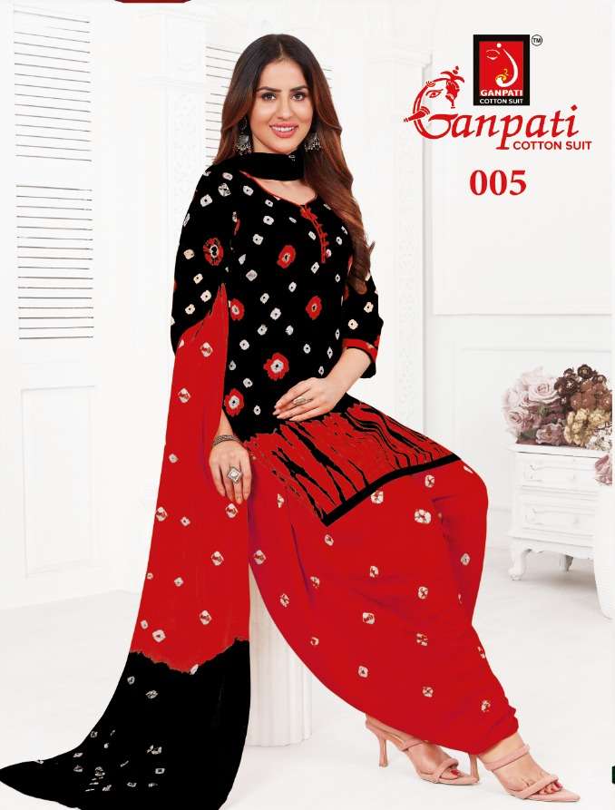 ganpati cotton suit shibori special exclusive designer dress materials catalogue wholesale price surat