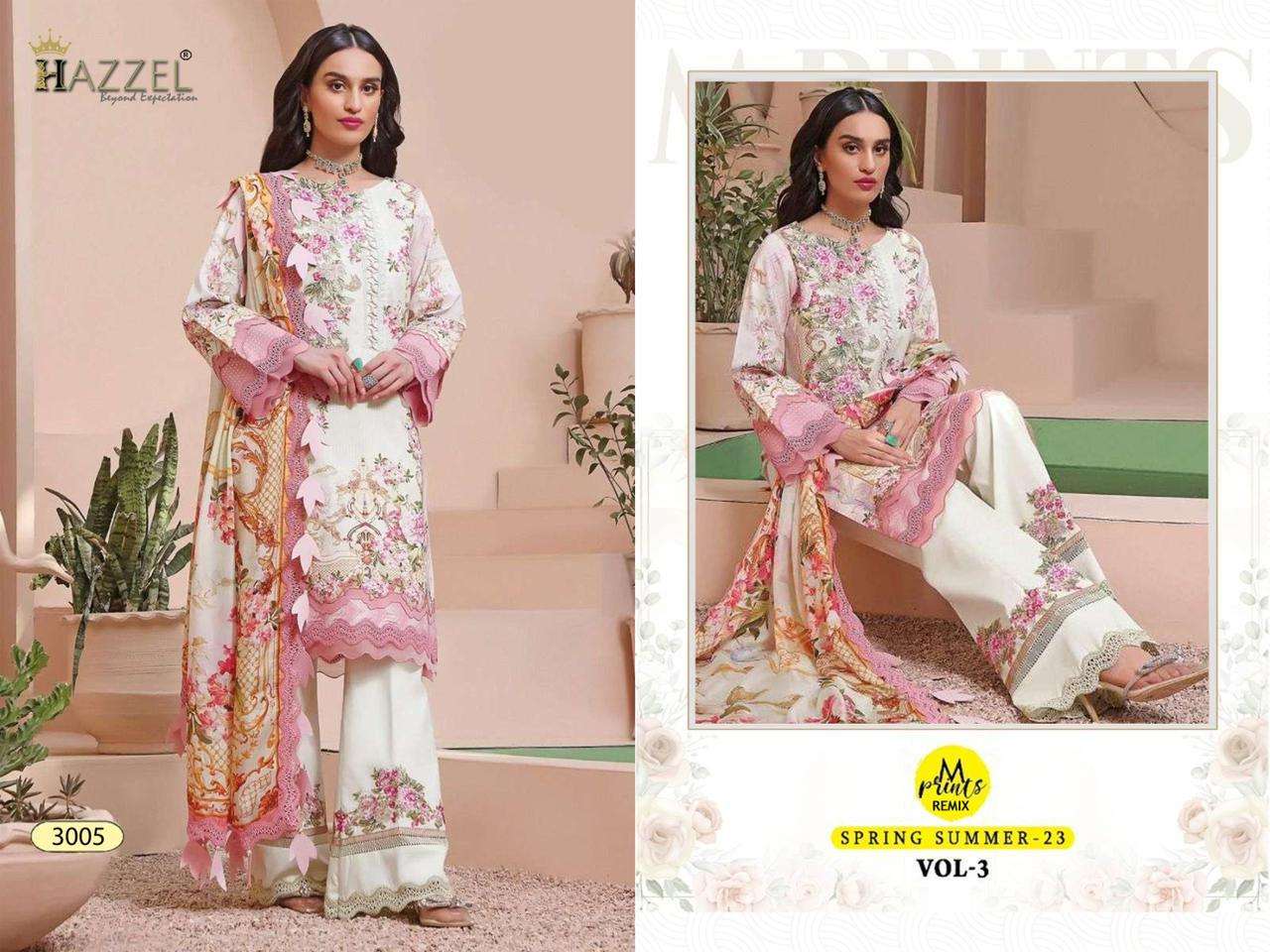 hazzel m prints remix spring summer 23 vol-3 nx latest designer pakistani salwar suits catalogue online wholesale surat
