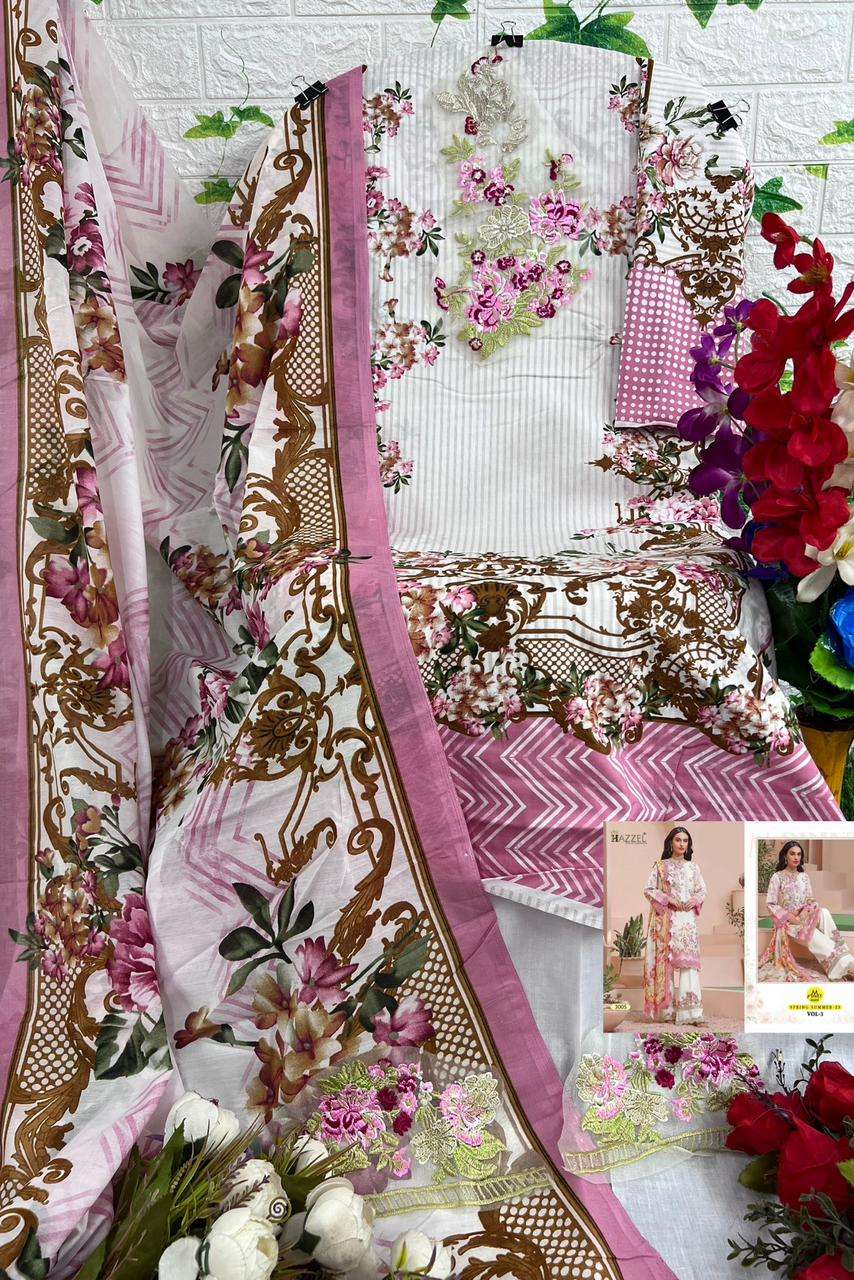 hazzel m prints remix spring summer 23 vol-3 nx unstich designer pakistani salwar suits dress material catalogue surat