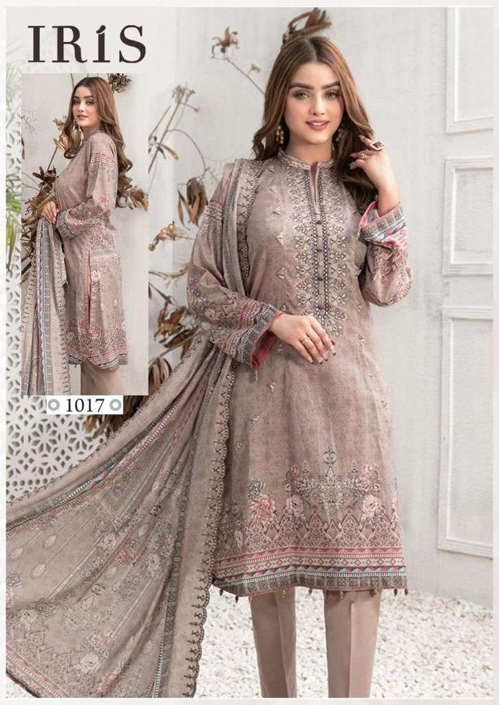 iris afsanah vol-2 1011-1020 series pure cotton designer pakistani salwar suits wholesaler surat 