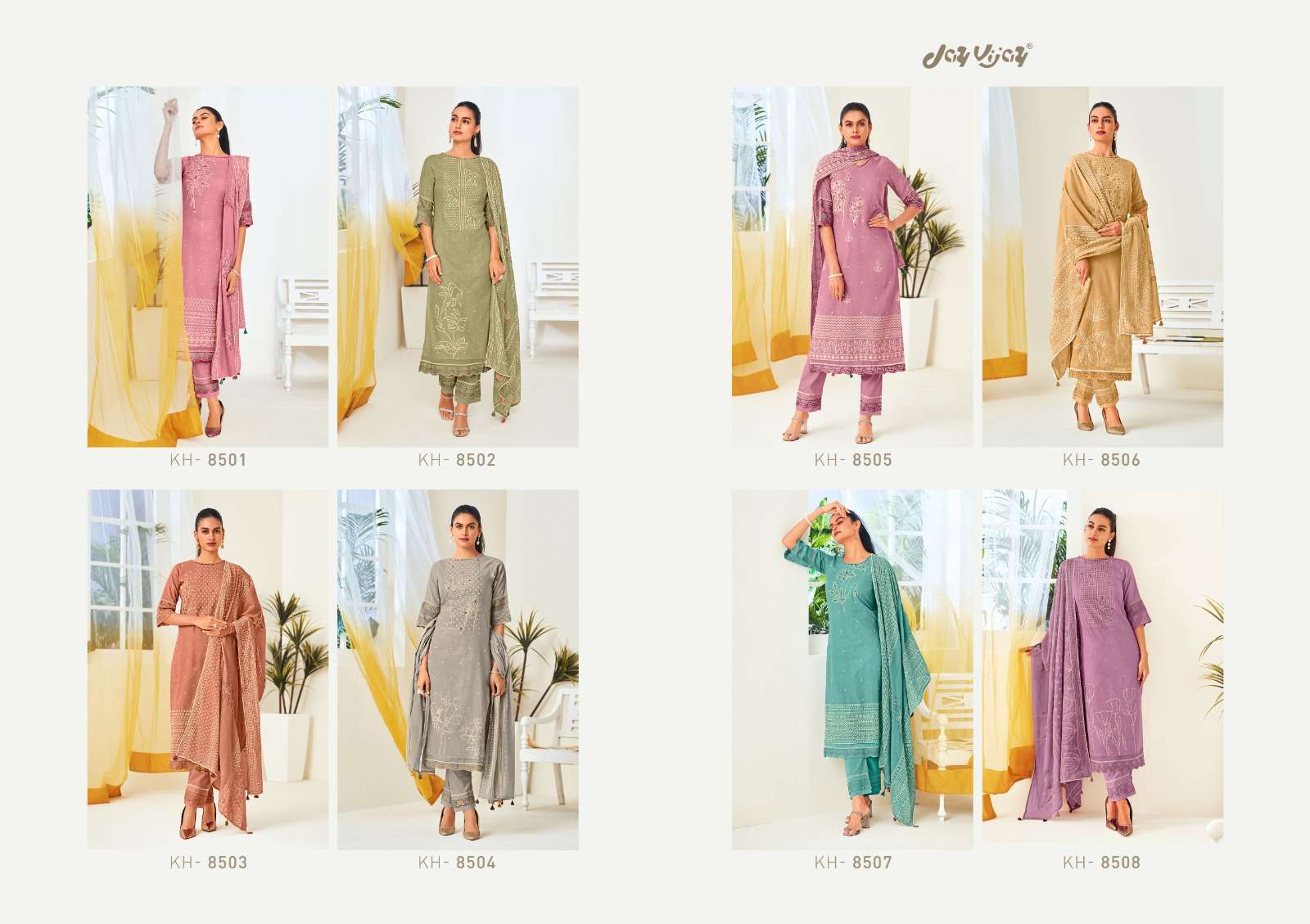 jayvijay khat vol-2 8501-8508 series exclusive designer salwar kameez catalogue wholesale price surat