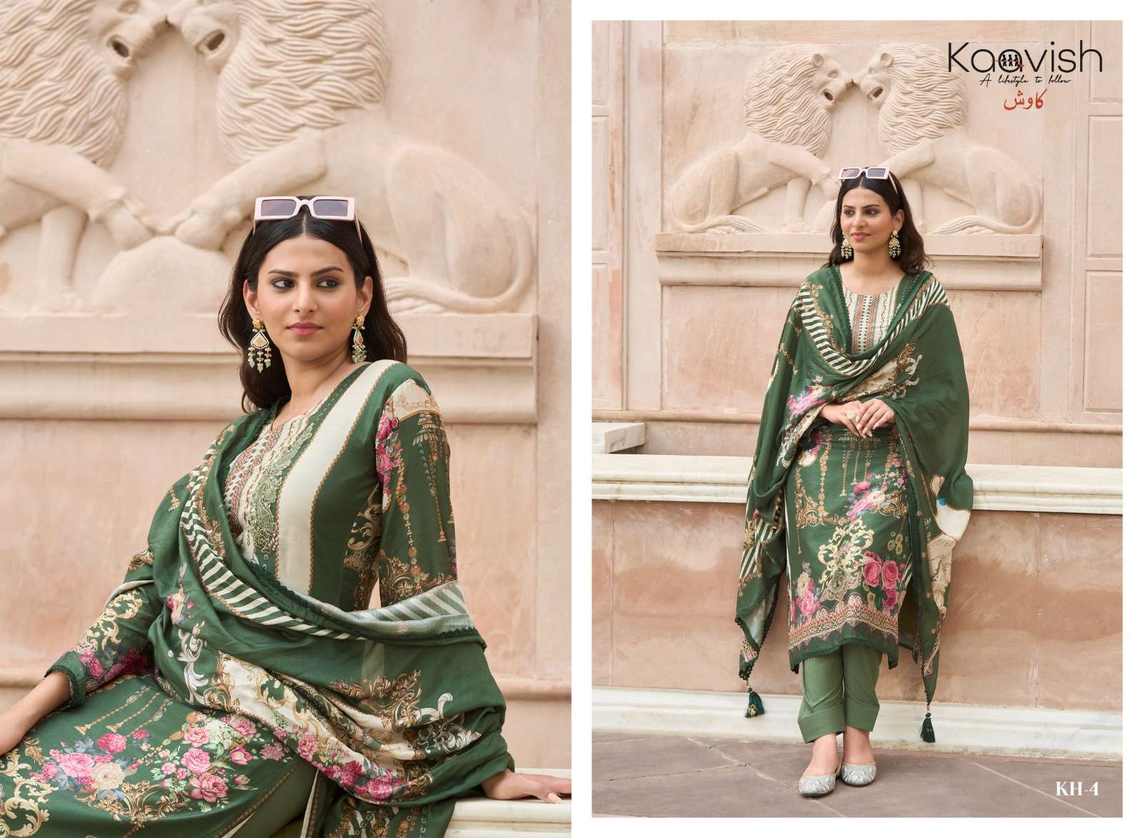 kaavish fashion kainat viscose muslin designer dress material catalogue wholesale price surat