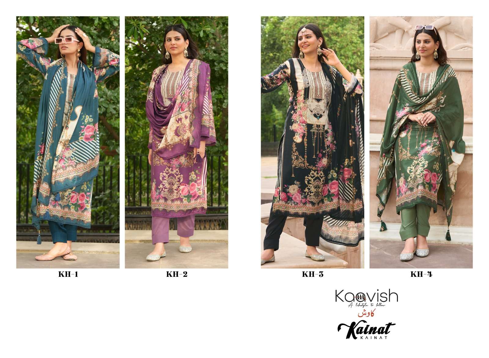 kaavish fashion kainat viscose muslin designer dress material catalogue wholesale price surat