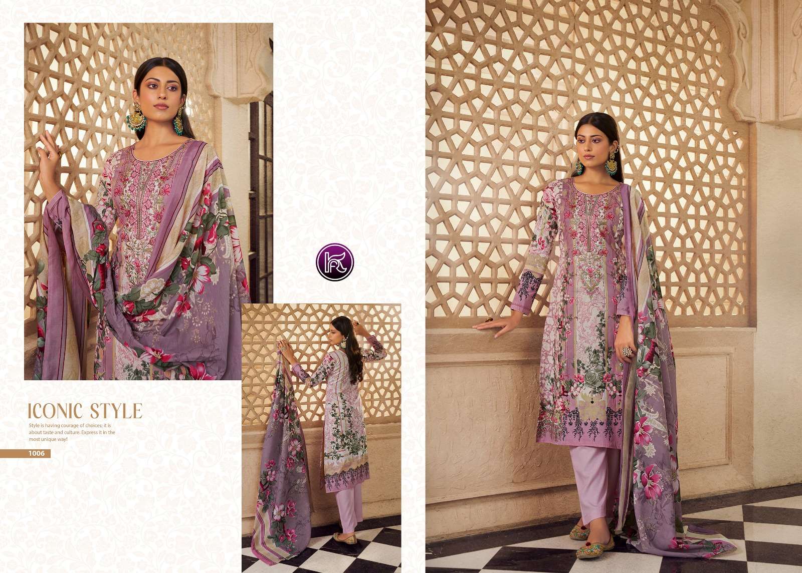 kala fashion kalakasish 1001-1006 series lawn cotton designer pakistani salwar suits wholesaler surat