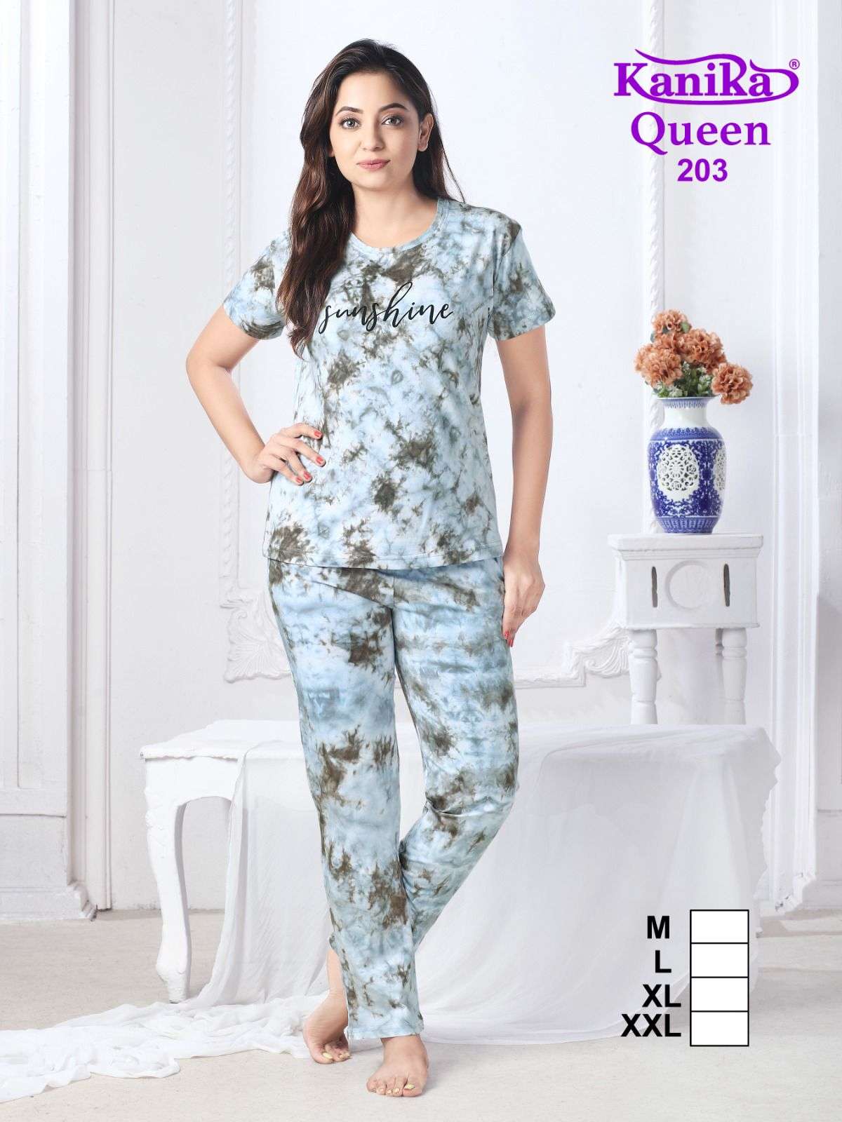 kanika queen vol-2 201-208 series trendy designer night suits catalogue surat 