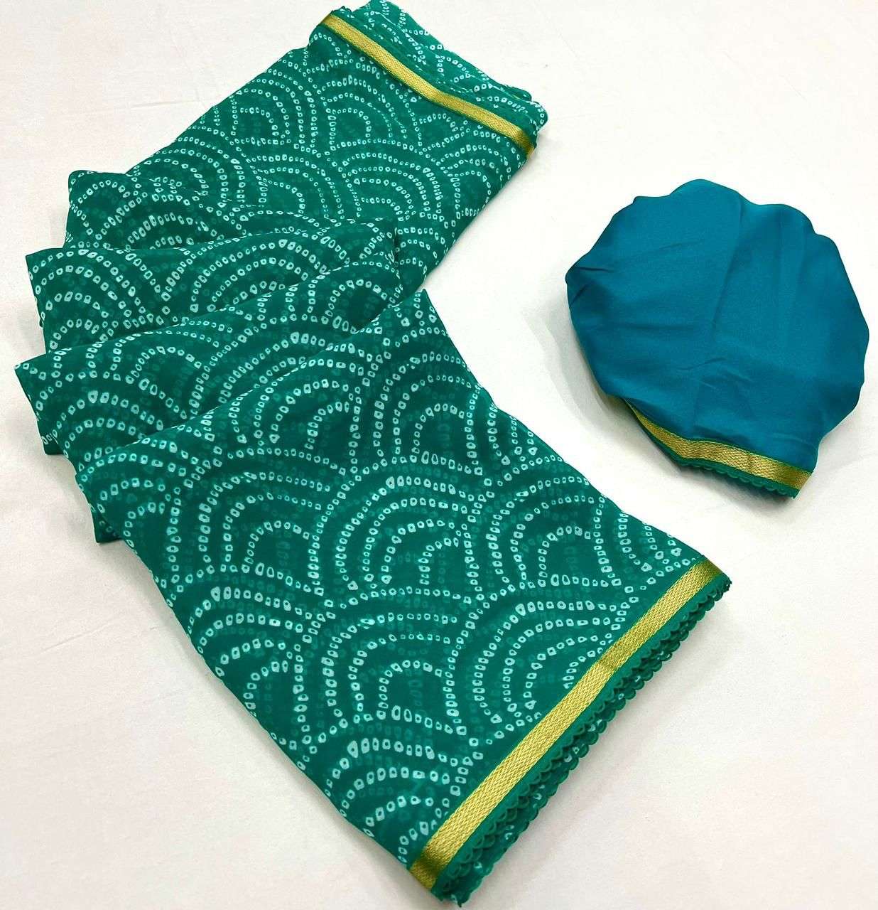 kashvi creation bandhani georgette fabric designer saree catalogue online wholesaler surat