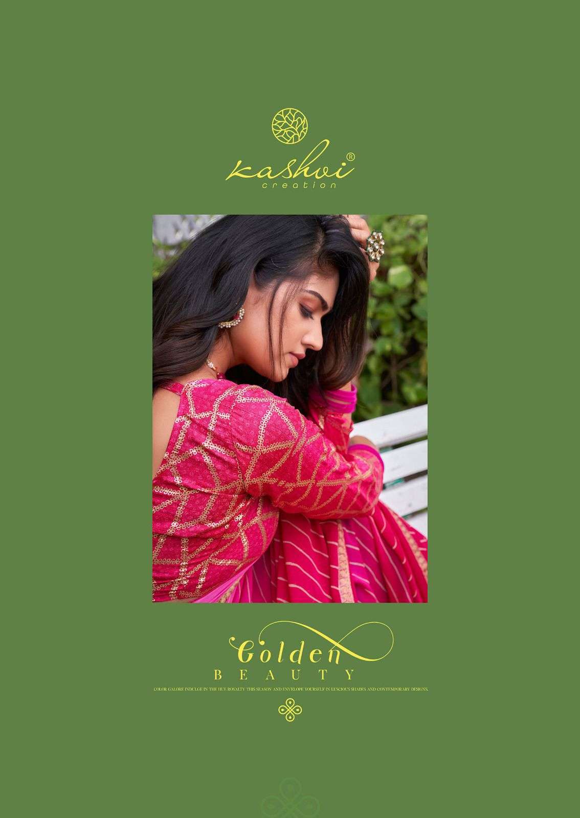 kashvi creation drishyam 1001-1008 series fancy designer saree catalogue online wholesaler surat