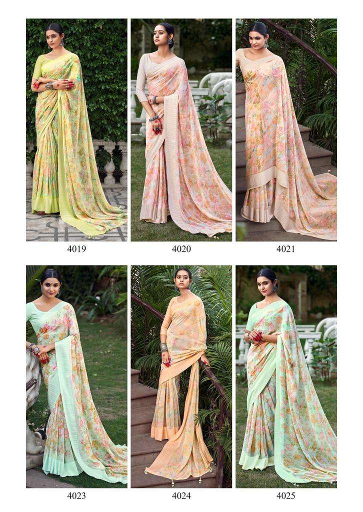 kashvi creation sakhiya 4019-4026 series latest designer saree catalogue wholesale price surat